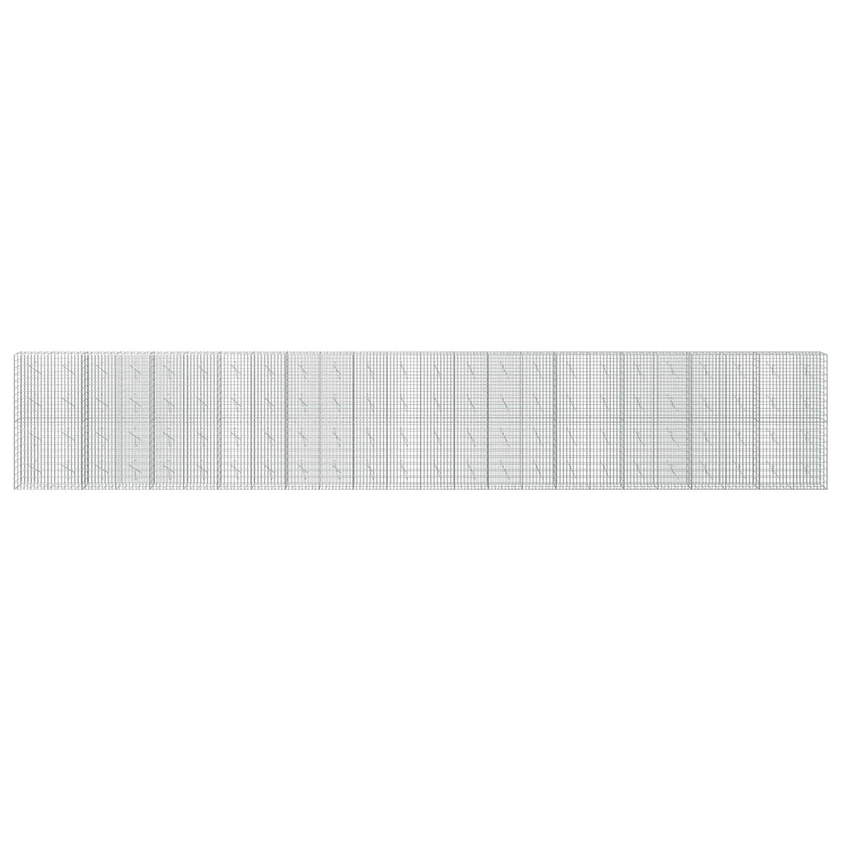 Gabion s žicom debljine 5 mm i mrežom 5x10 cm 1200x10x200 cm