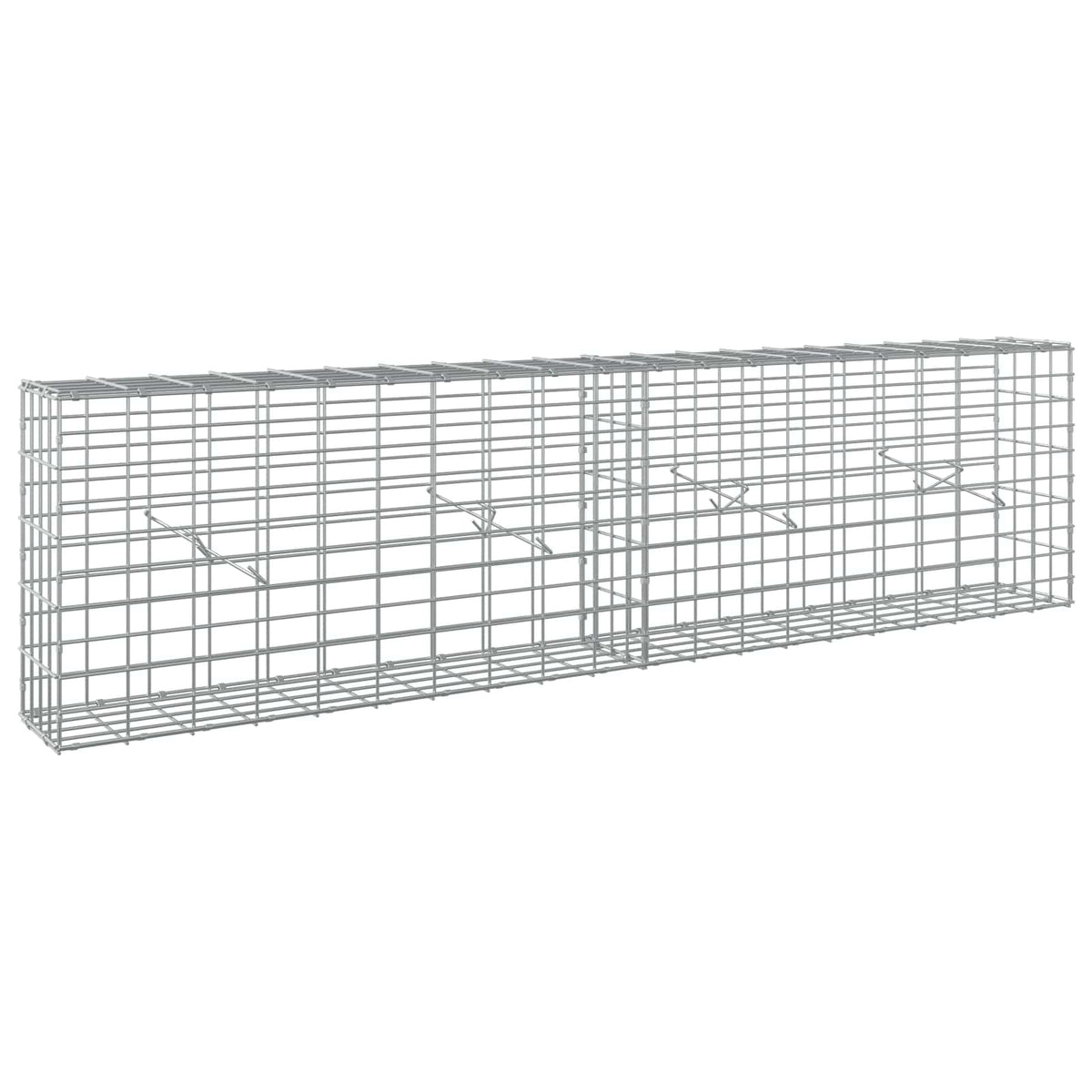 Gabion s žicom debljine 5 mm i mrežom 5x10 cm 200x20x50 cm