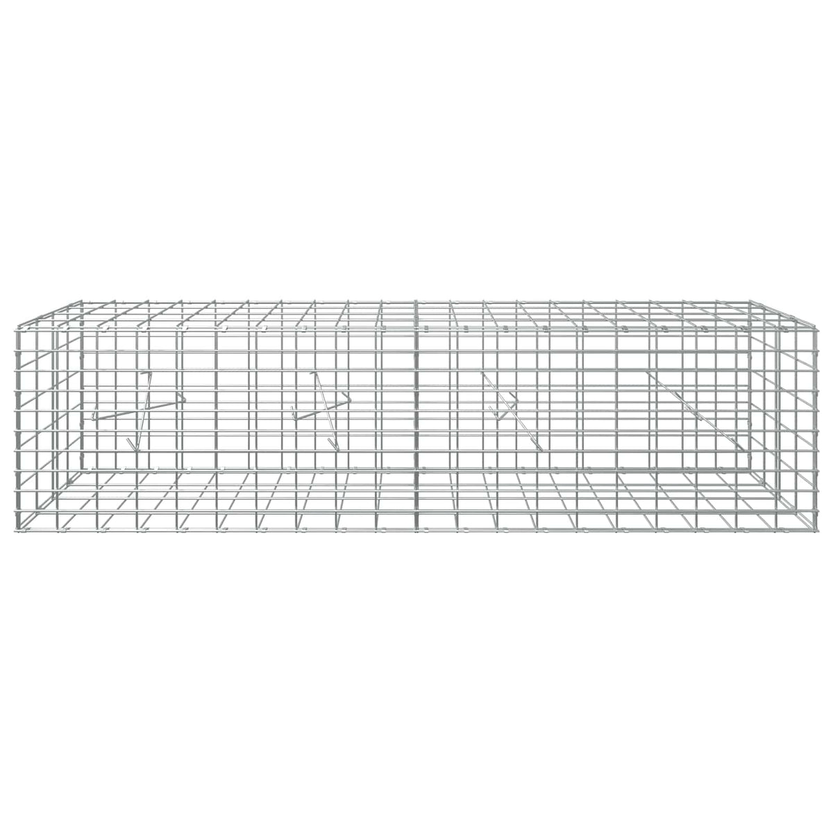 Gabion s žicom debljine 5 mm i mrežom 5x10 cm 200x20x50 cm