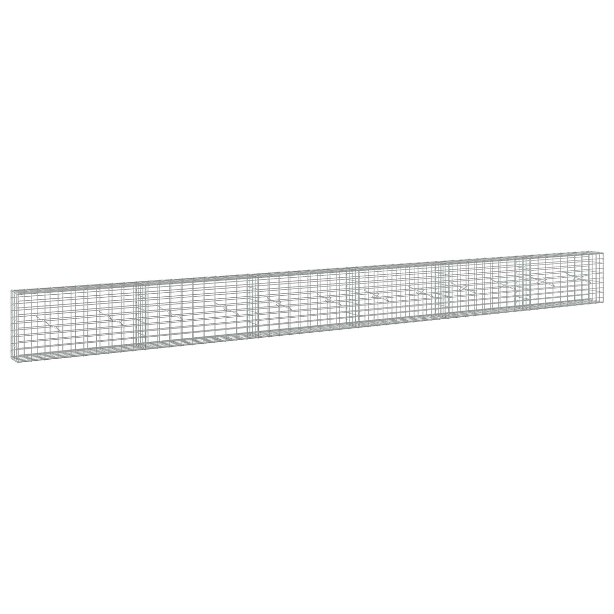 Gabion s žicom debljine 5 mm i mrežom 5x10 cm 600x20x50 cm