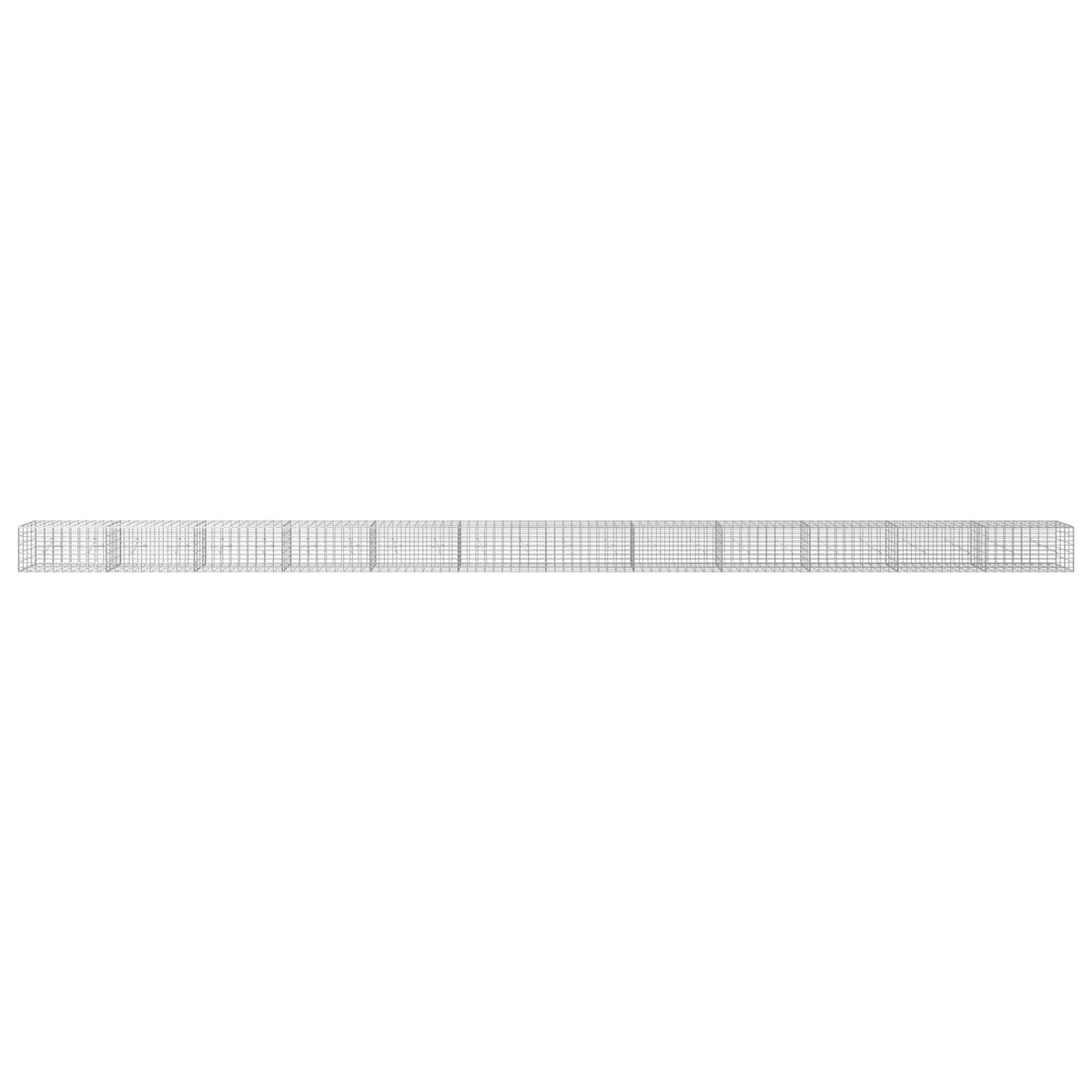 Gabion s žicom debljine 5 mm i mrežom 5x10 cm 1200x20x50 cm