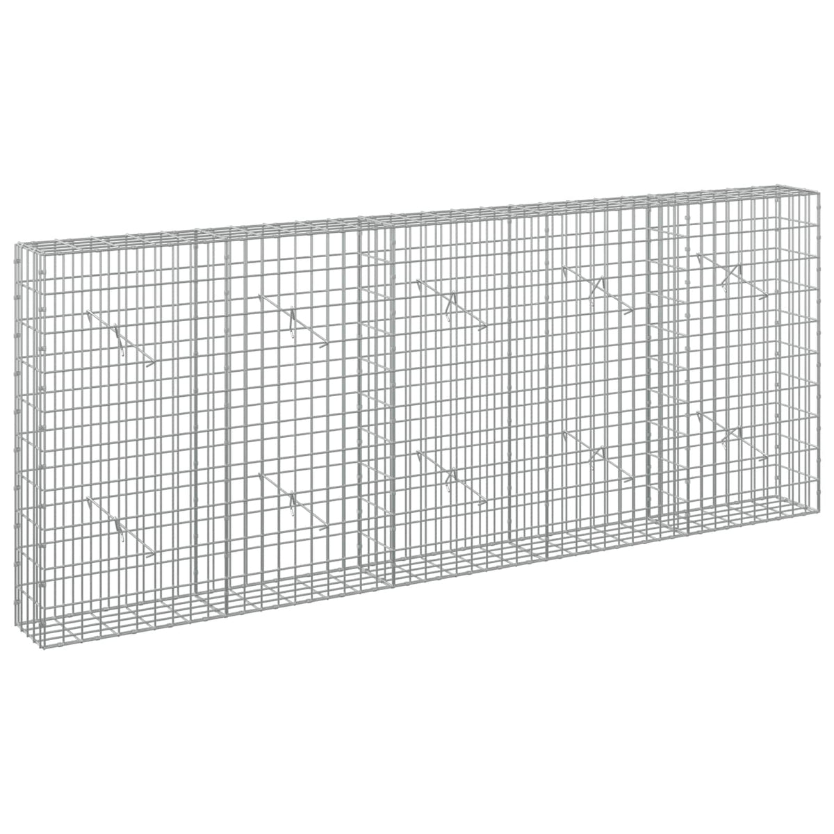 Gabion s žicom debljine 5 mm i mrežom 5x10 cm 250x20x100 cm