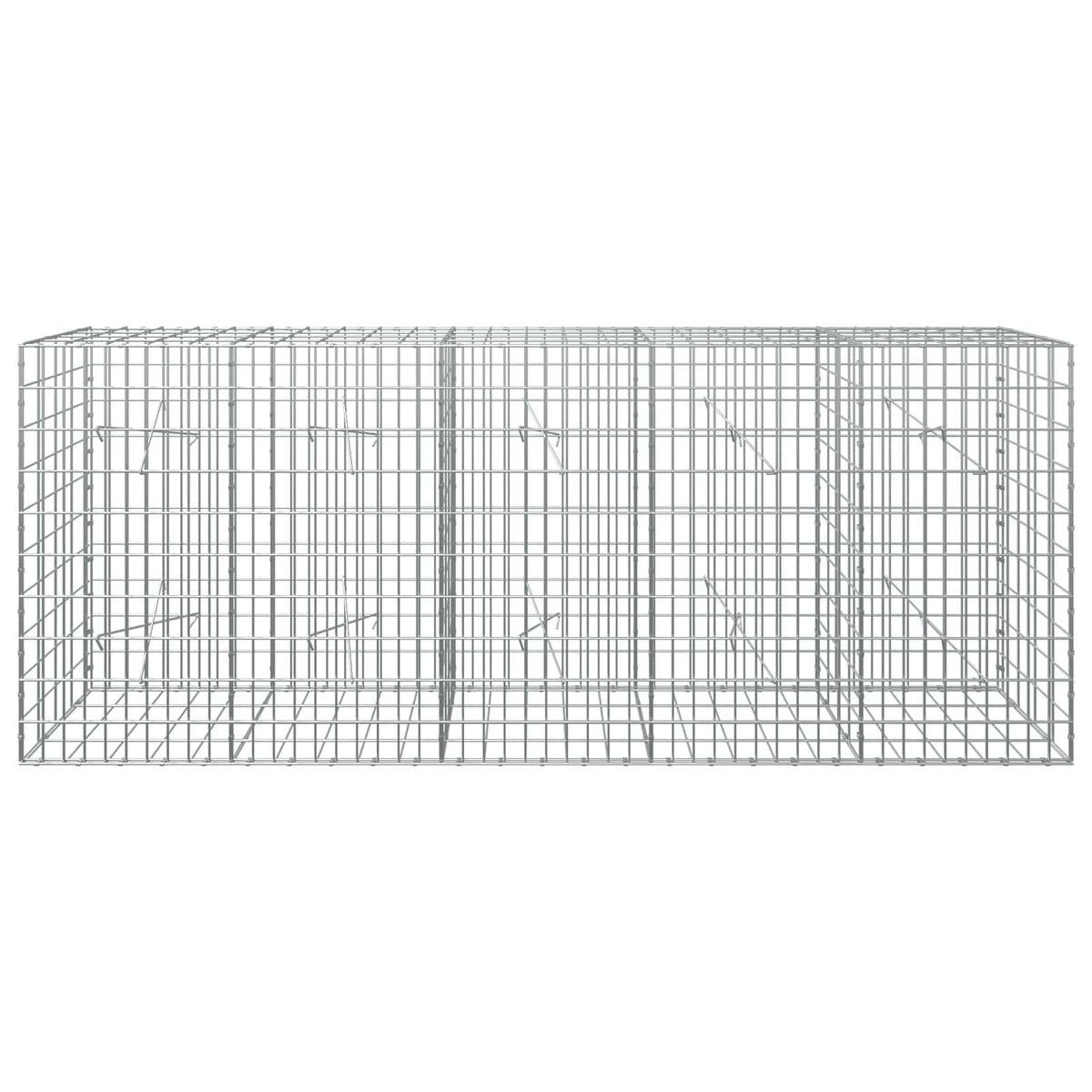 Gabion s žicom debljine 5 mm i mrežom 5x10 cm 250x20x100 cm