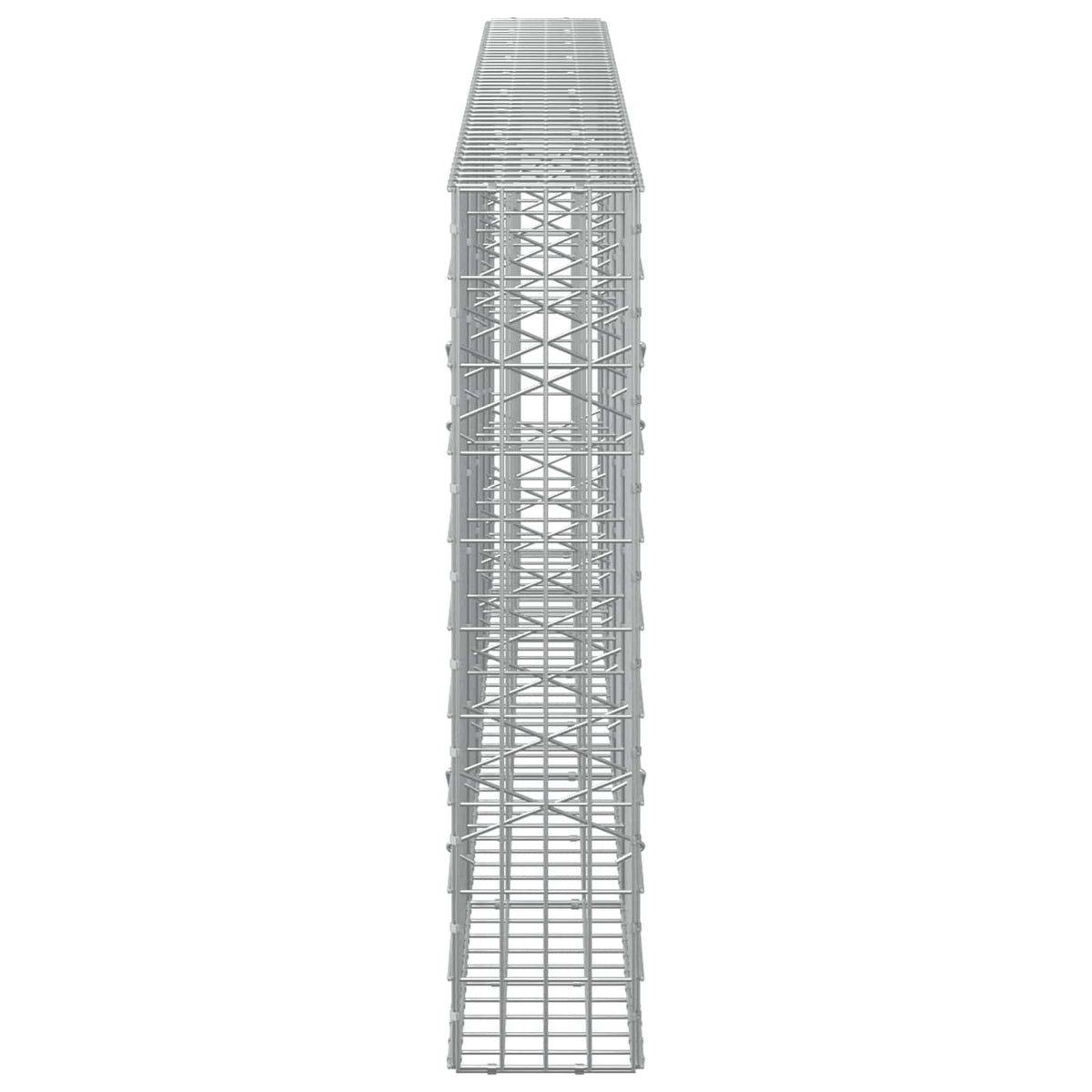 Gabion s žicom debljine 5 mm i mrežom 5x10 cm 450x20x100 cm