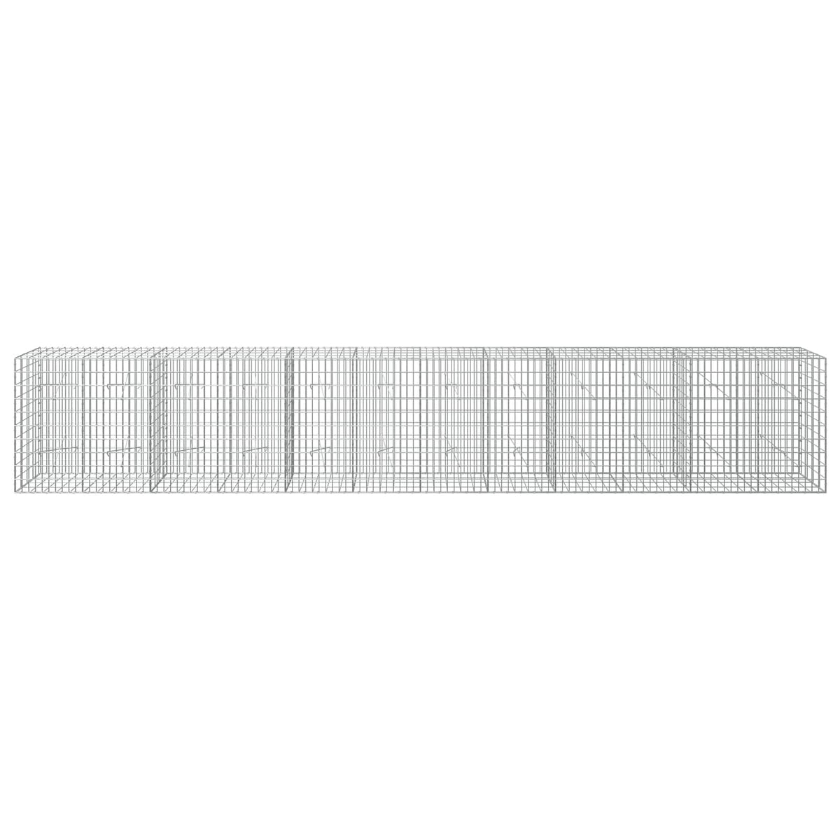 Gabion s žicom debljine 5 mm i mrežom 5x10 cm 600x20x100 cm