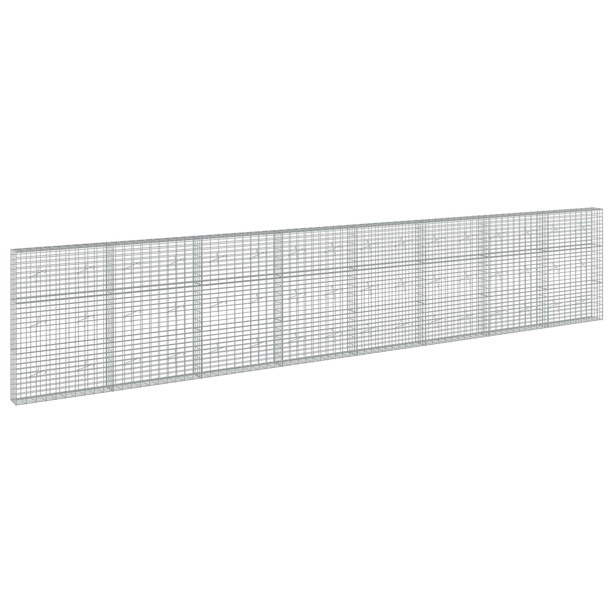 Gabion s žicom debljine 5 mm i mrežom 5x10 cm 800x20x150 cm