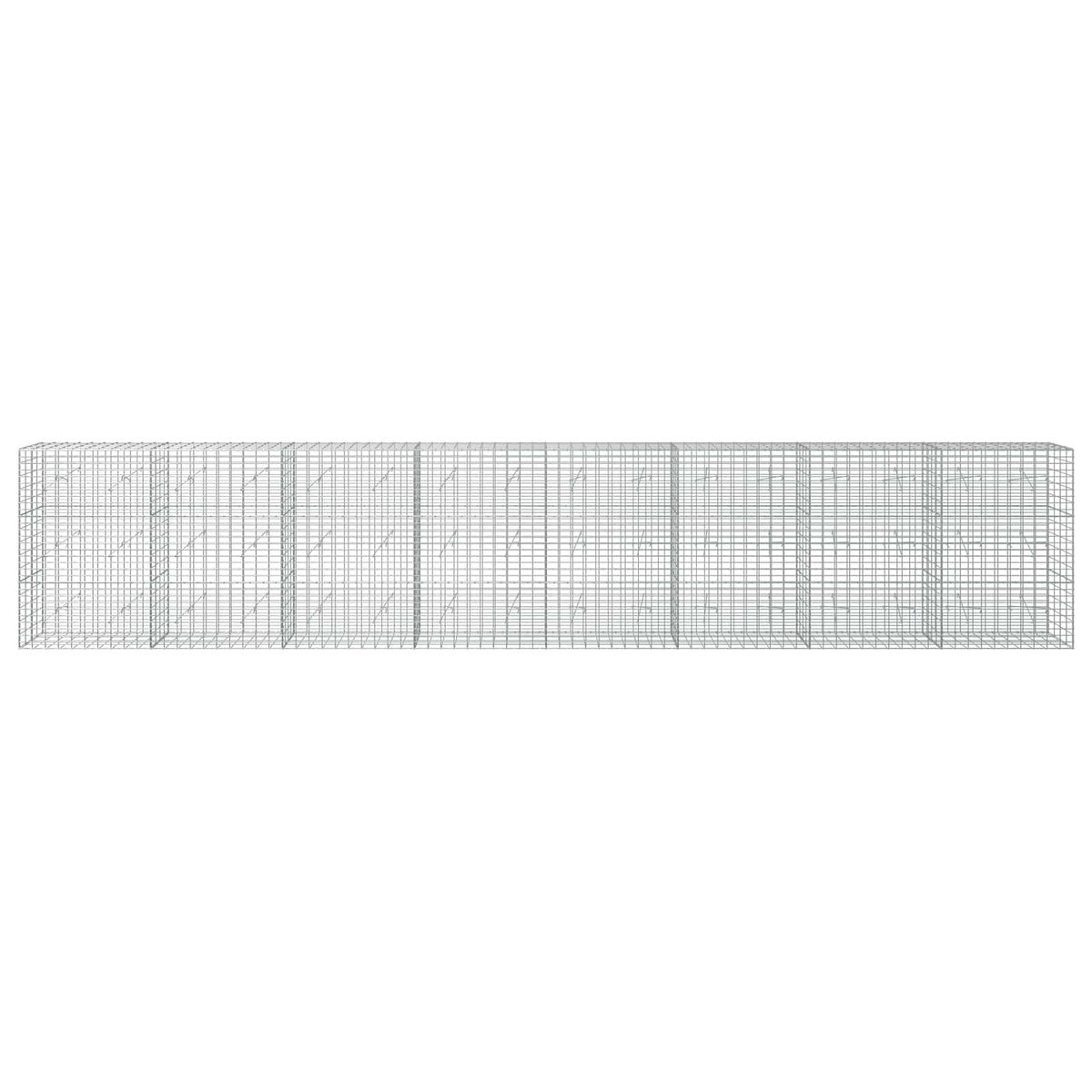 Gabion s žicom debljine 5 mm i mrežom 5x10 cm 800x20x150 cm