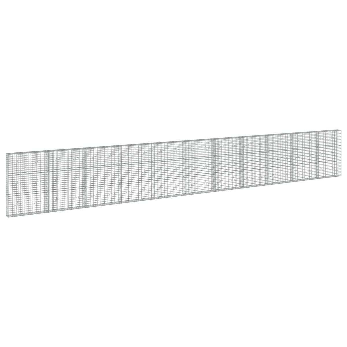 Gabion s žicom debljine 5 mm i mrežom 5x10 cm 1100x20x150 cm
