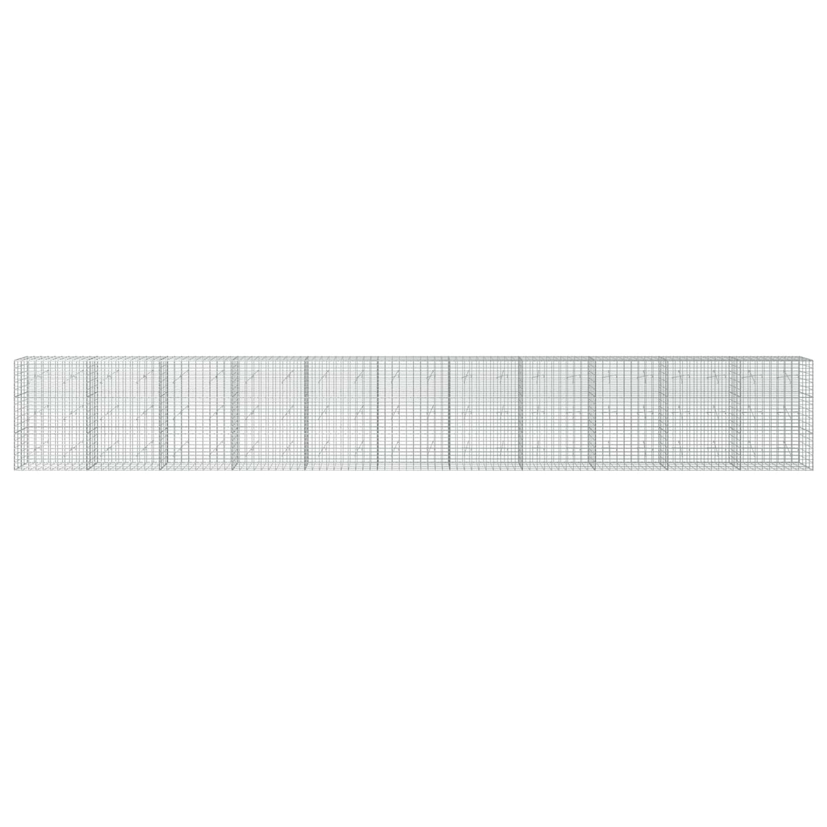 Gabion s žicom debljine 5 mm i mrežom 5x10 cm 1100x20x150 cm