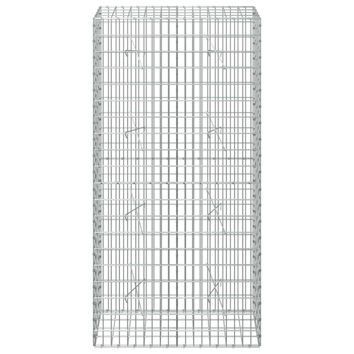 Gabion s žicom debljine 5 mm i mrežom 5x10 cm 100x20x200 cm