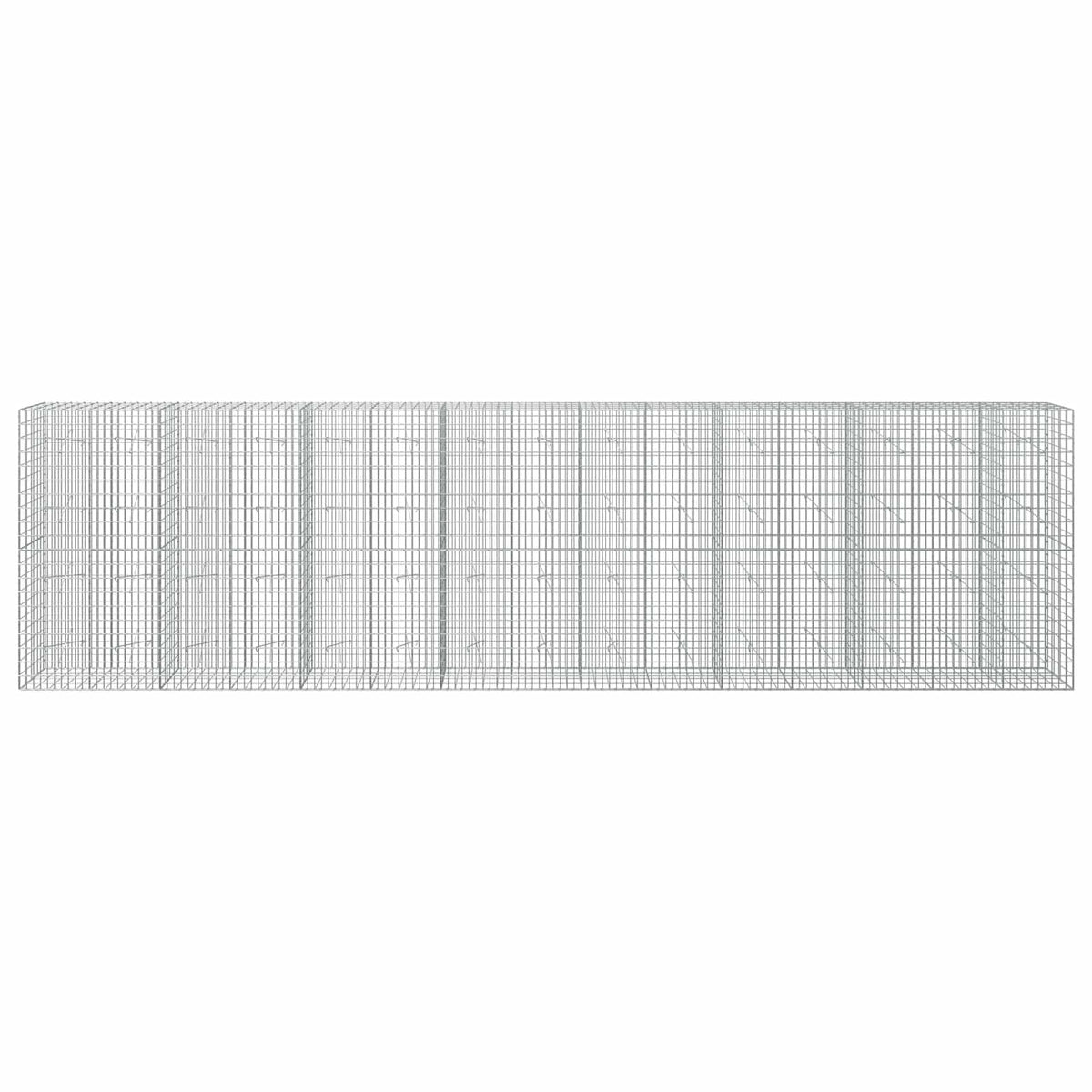 Gabion s žicom debljine 5 mm i mrežom 5x10 cm 750x20x200 cm