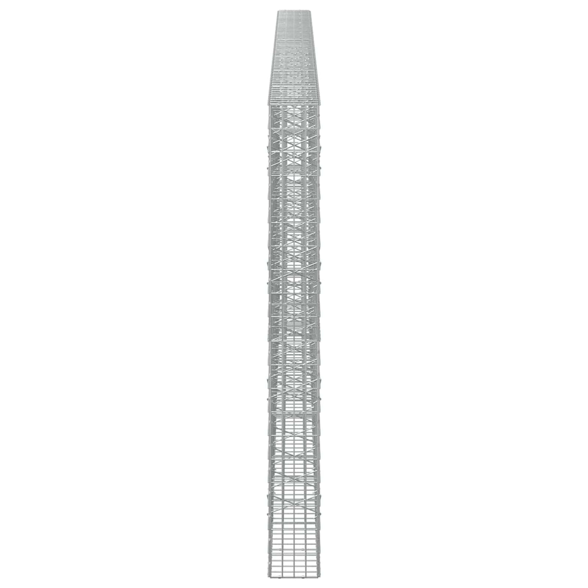 Gabion s žicom debljine 5 mm i mrežom 5x10 cm 750x20x200 cm