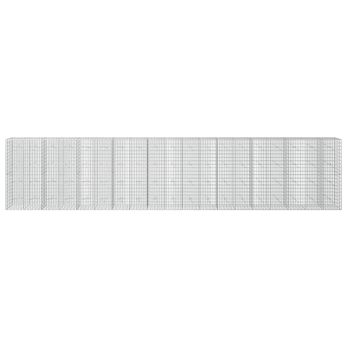 Gabion s žicom debljine 5 mm i mrežom 5x10 cm 950x20x200 cm