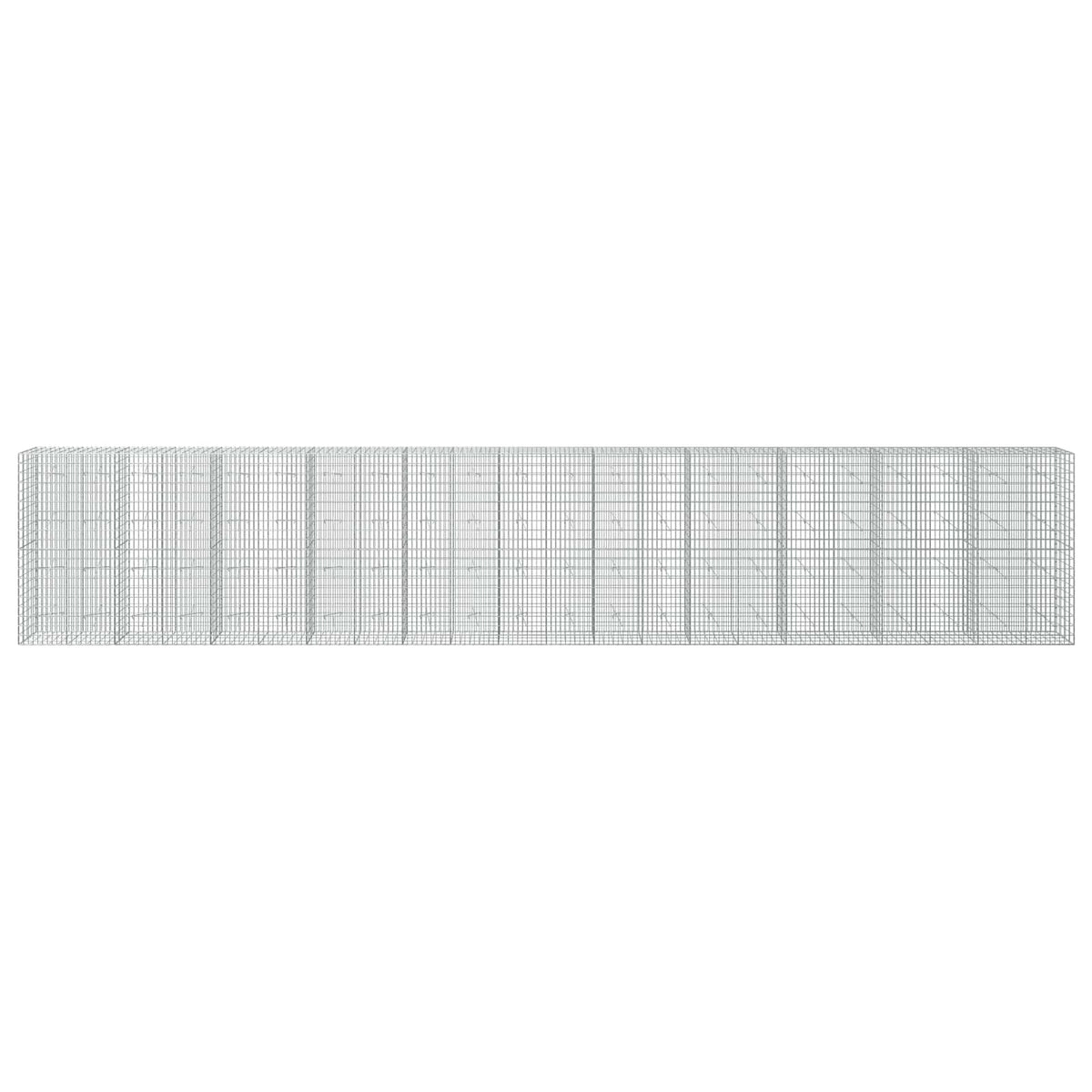 Gabion s žicom debljine 5 mm i mrežom 5x10 cm 1100x20x200 cm