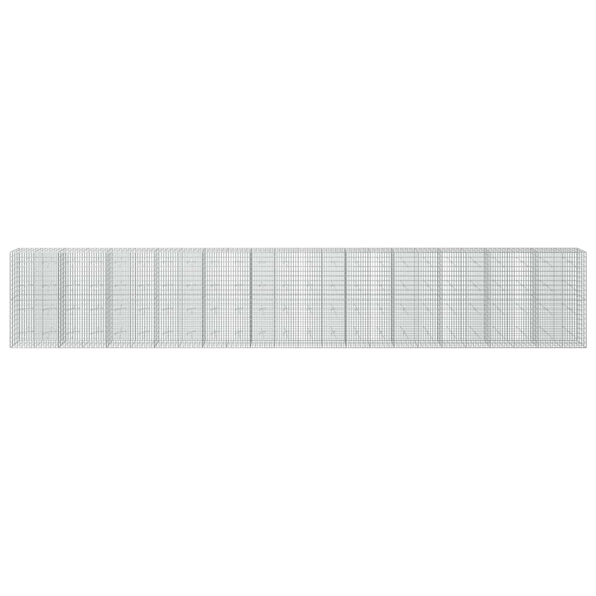 Gabion s žicom debljine 5 mm i mrežom 5x10 cm 1200x20x200 cm
