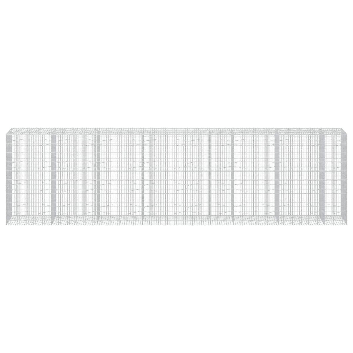 Gabion s žicom debljine 5 mm i mrežom 5x10 cm 750x100x200 cm