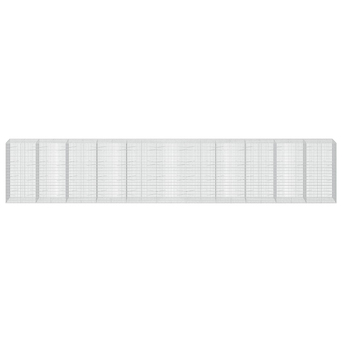 Gabion s žicom debljine 5 mm i mrežom 5x10 cm 1100x100x200 cm