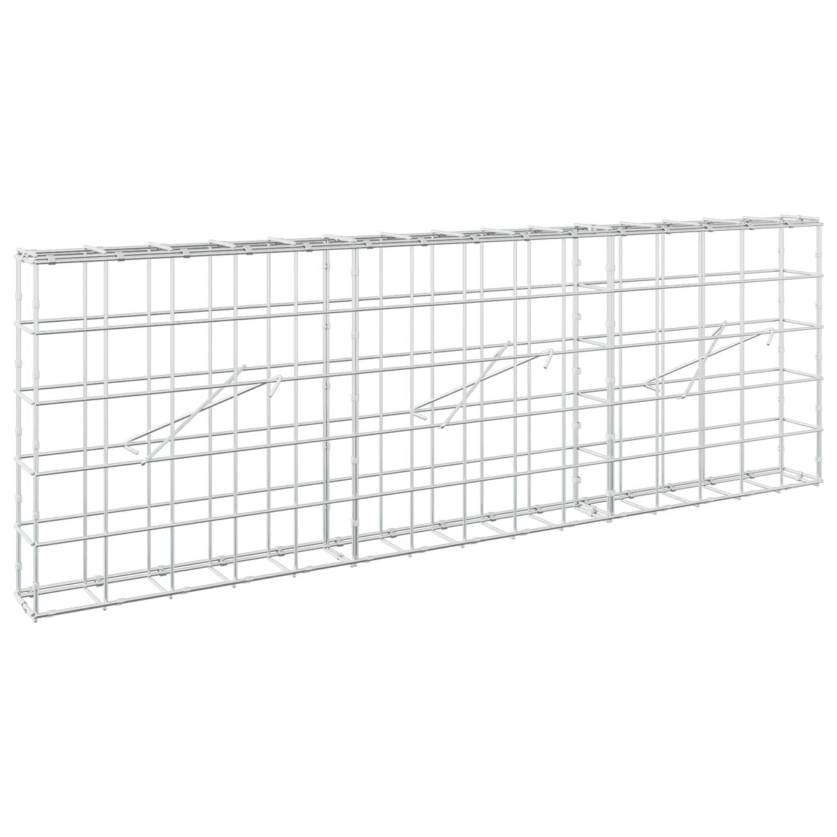 Gabion s žicom debljine 5 mm i mrežom 10x10 cm 150x10x50 cm