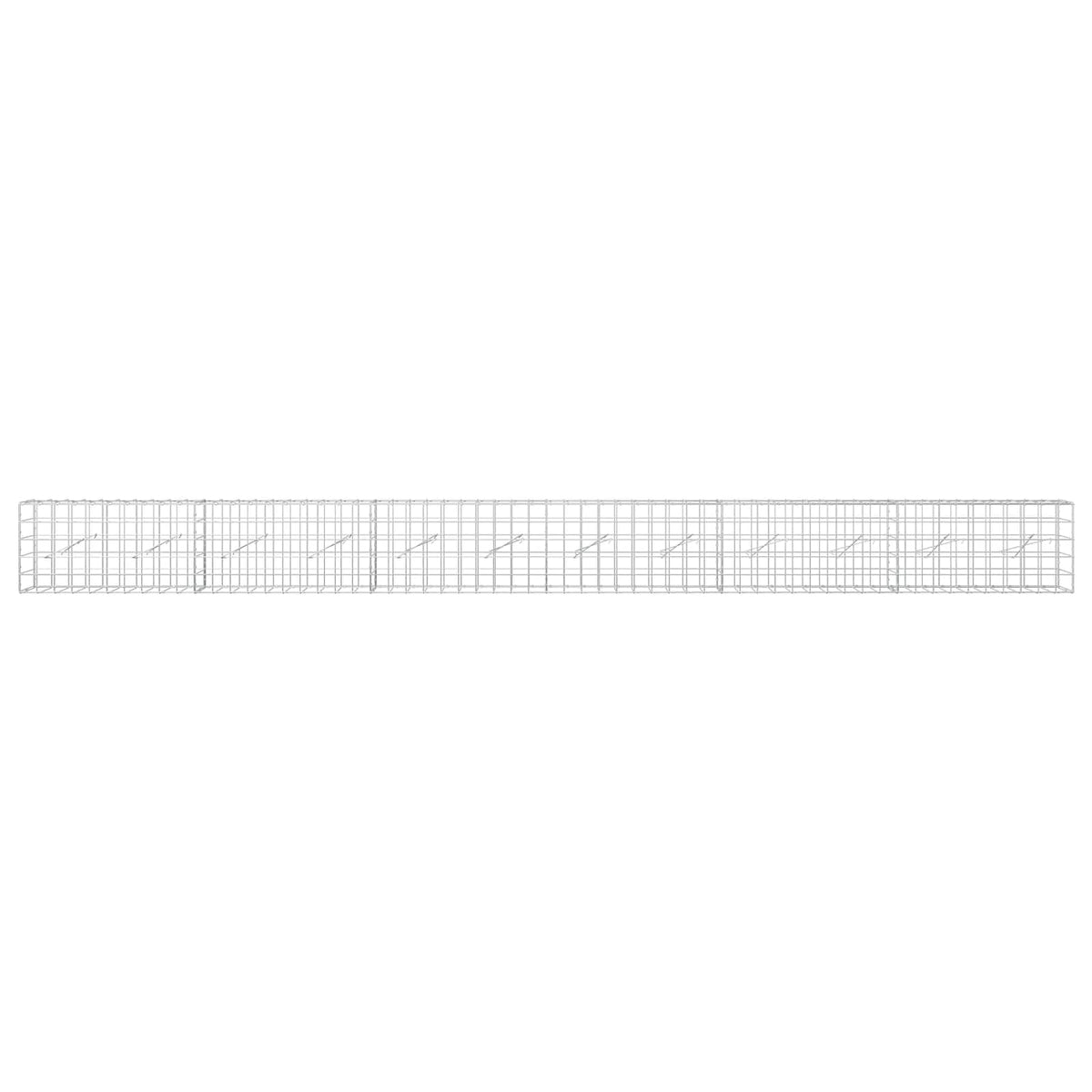 Gabion s žicom debljine 5 mm i mrežom 10x10 cm 600x10x50 cm