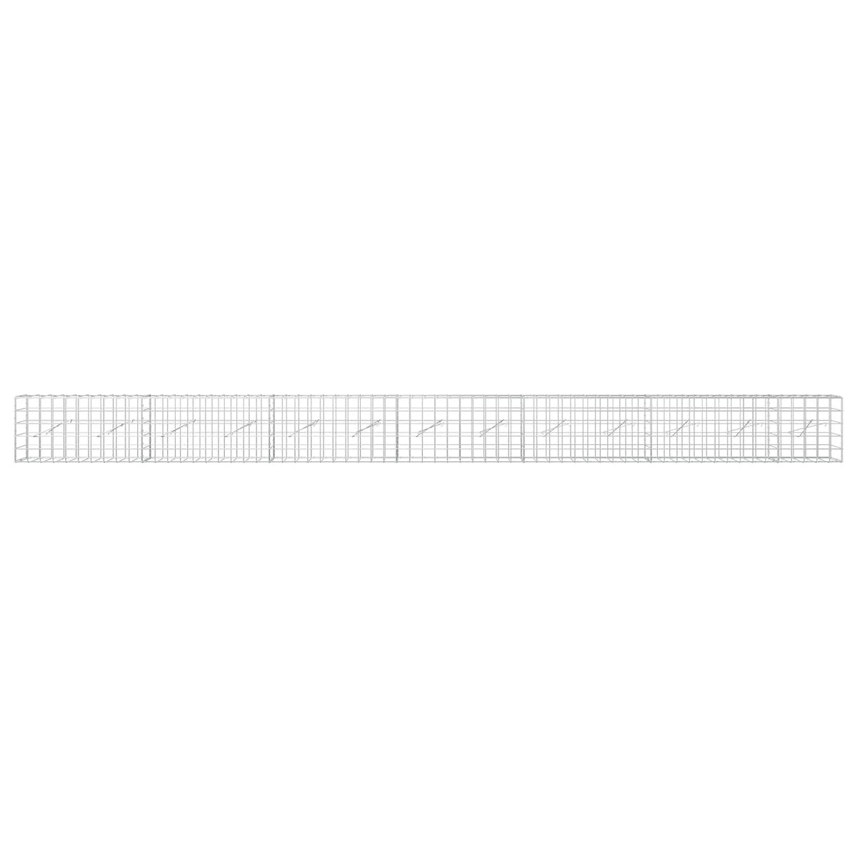 Gabion s žicom debljine 5 mm i mrežom 10x10 cm 650x10x50 cm