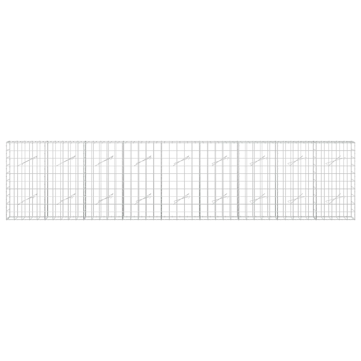 Gabion s žicom debljine 5 mm i mrežom 10x10 cm 450x10x100 cm