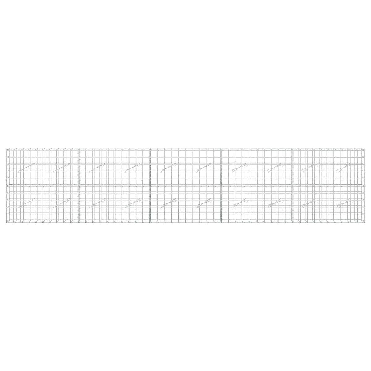 Gabion s žicom debljine 5 mm i mrežom 10x10 cm 500x10x100 cm