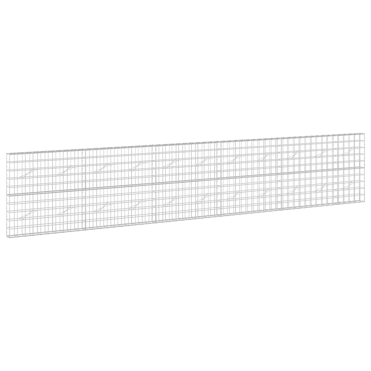 Gabion s žicom debljine 5 mm i mrežom 10x10 cm 550x10x100 cm
