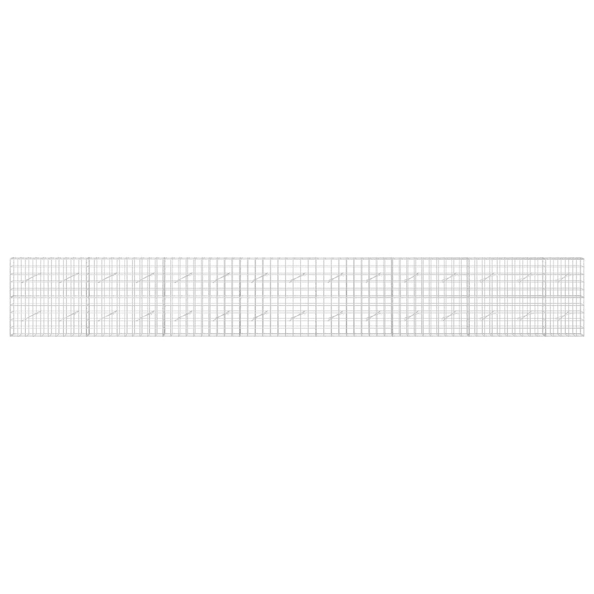 Gabion s žicom debljine 5 mm i mrežom 10x10 cm 750x10x100 cm