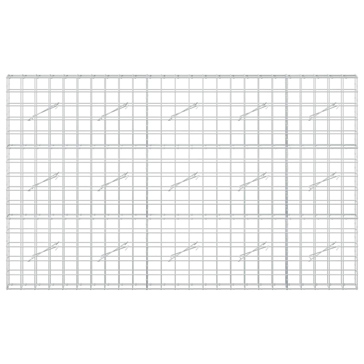 Gabion s žicom debljine 5 mm i mrežom 10x10 cm 250x10x150 cm
