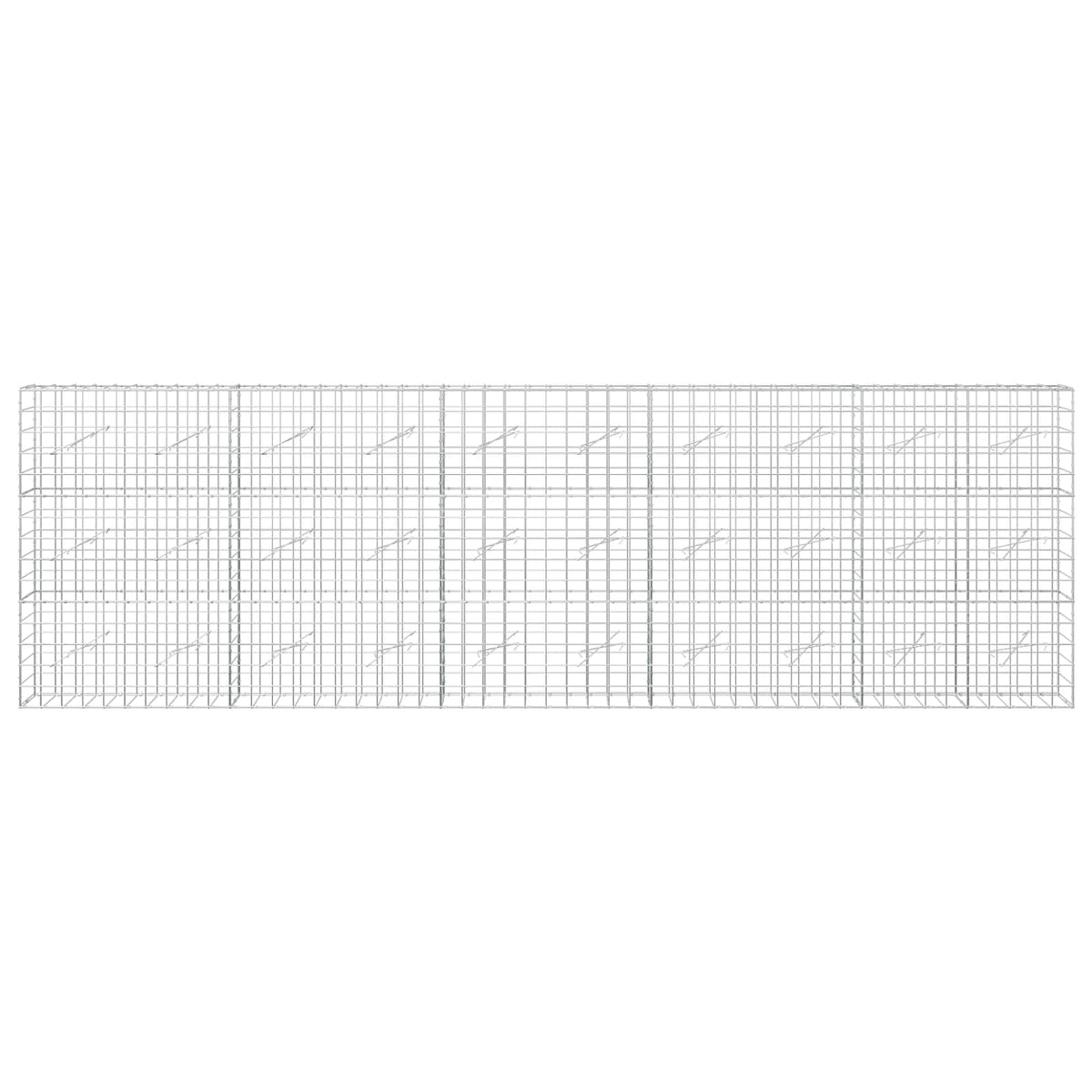 Gabion s žicom debljine 5 mm i mrežom 10x10 cm 500x10x150 cm