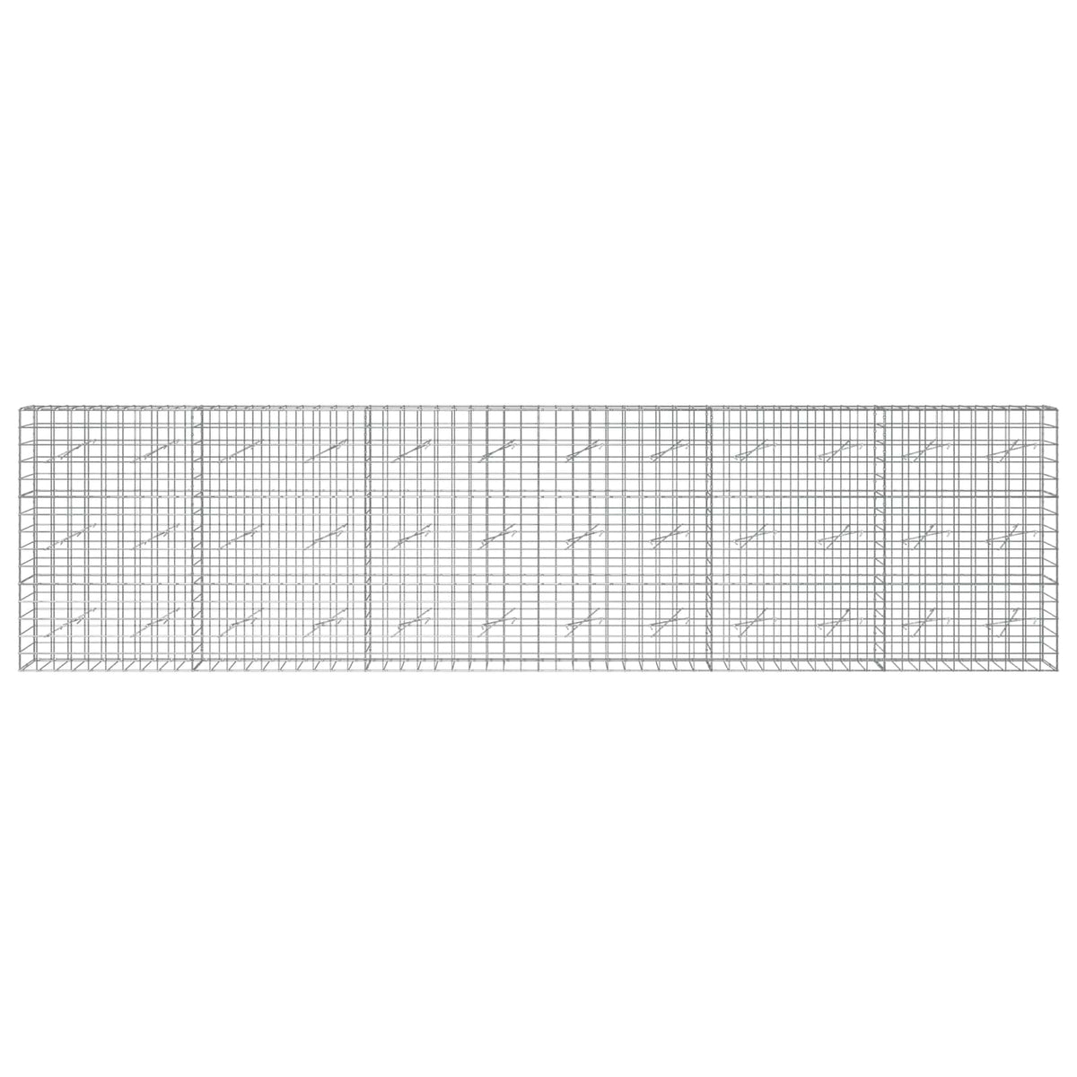 Gabion s žicom debljine 5 mm i mrežom 10x10 cm 600x10x150 cm