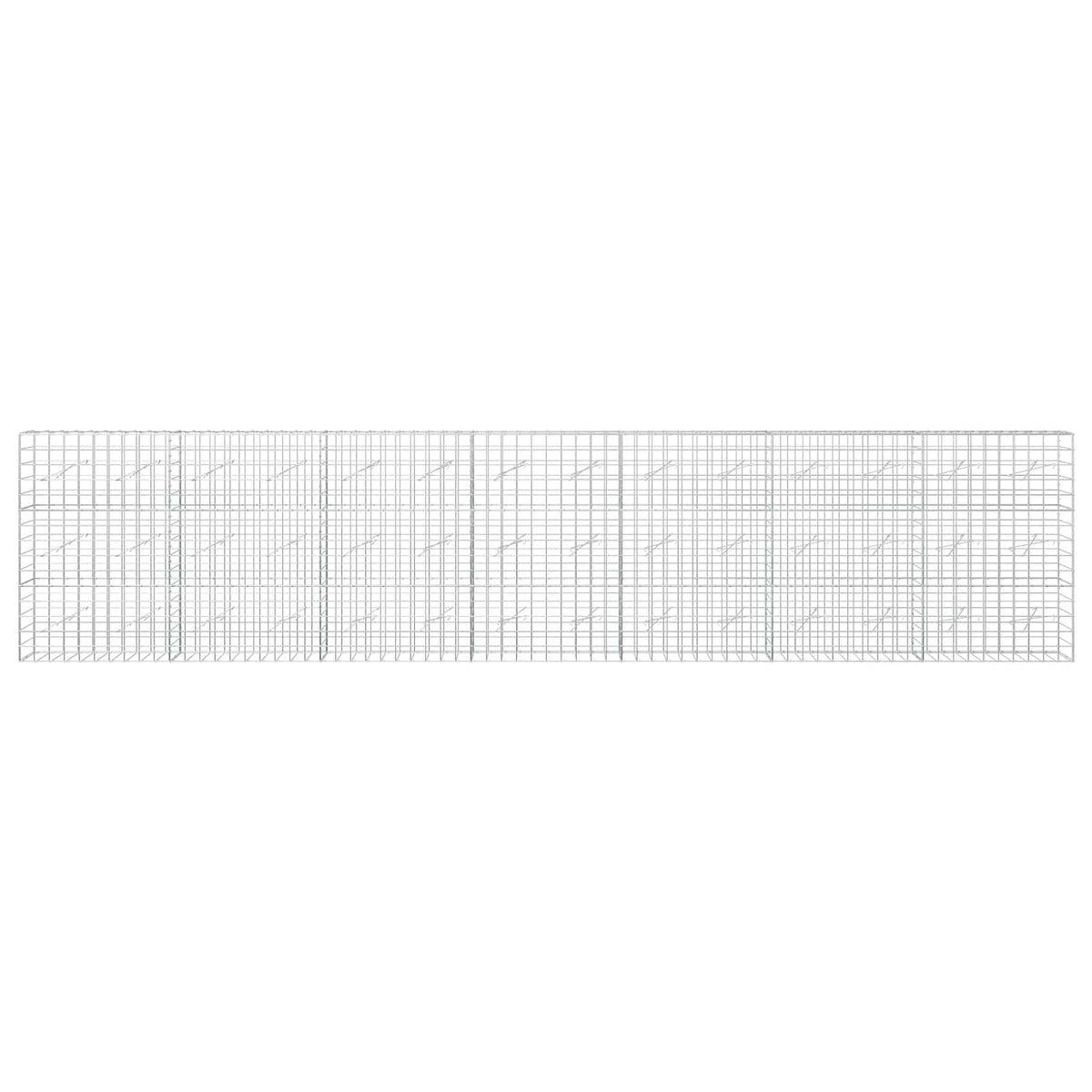 Gabion s žicom debljine 5 mm i mrežom 10x10 cm 700x10x150 cm