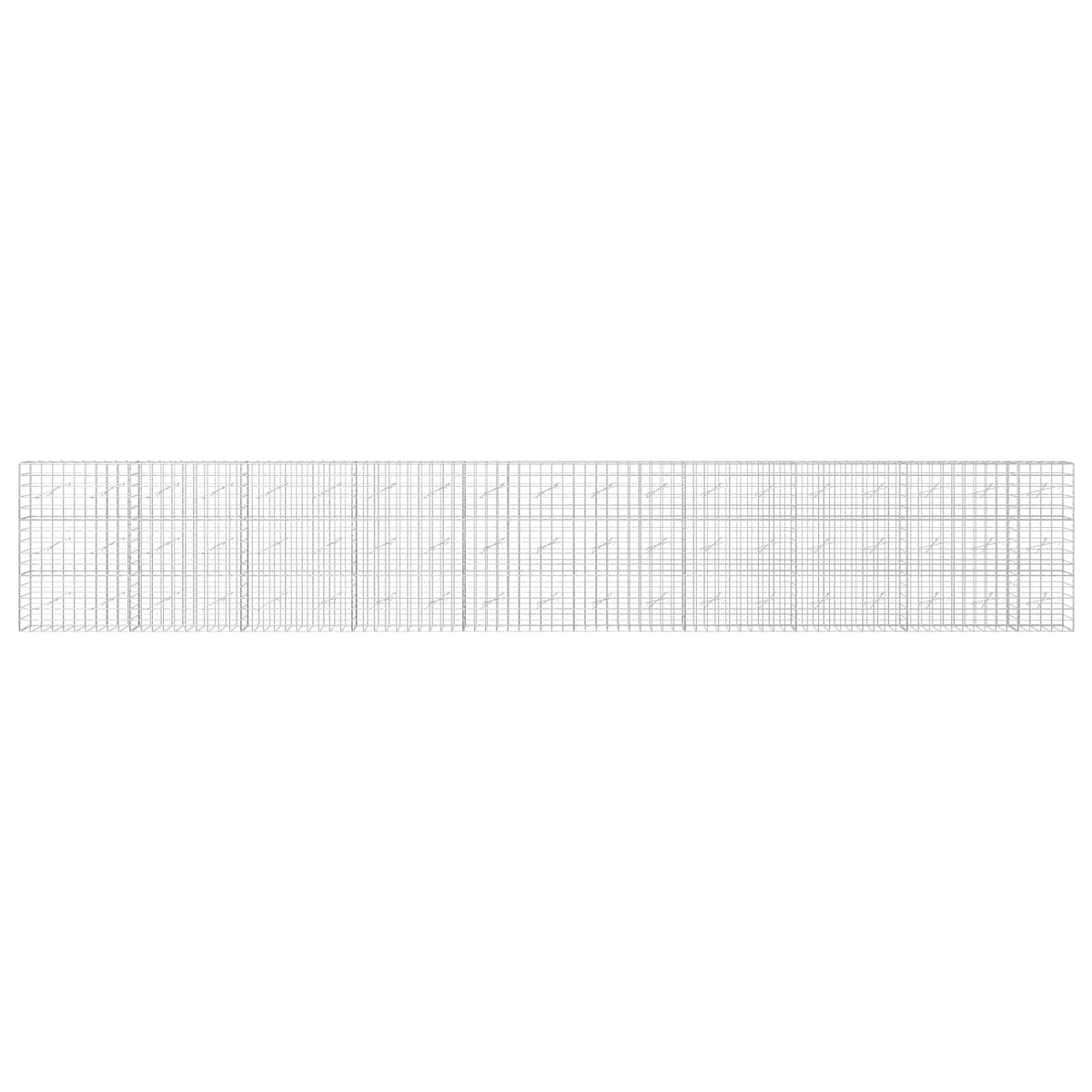 Gabion s žicom debljine 5 mm i mrežom 10x10 cm 950x10x150 cm