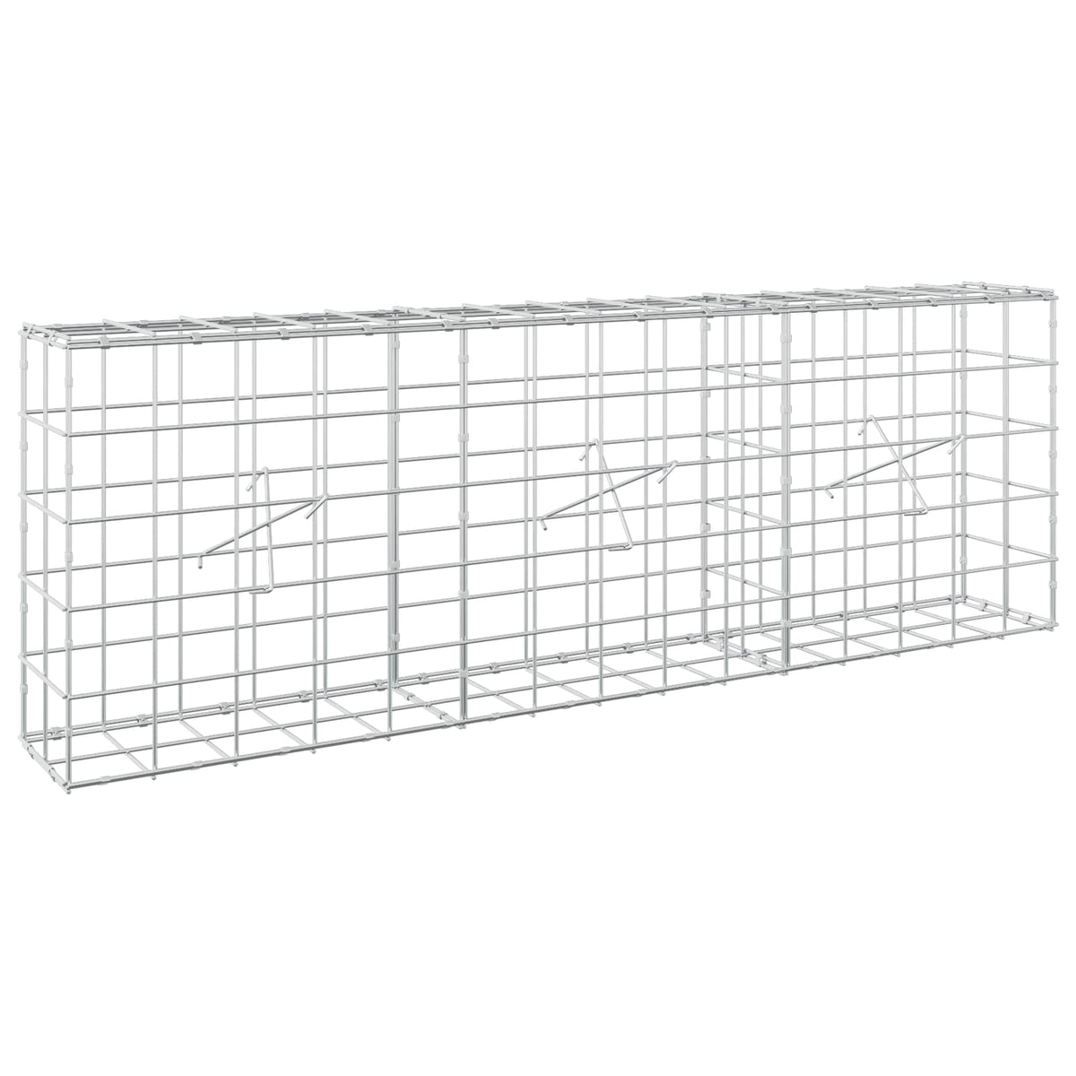 Gabion s žicom debljine 5 mm i mrežom 10x10 cm 150x20x50 cm