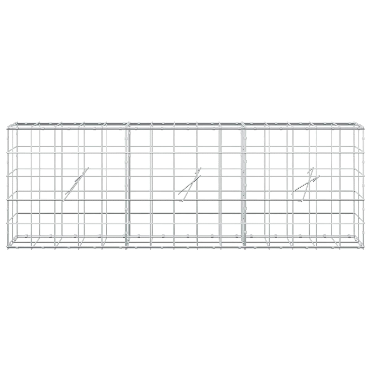 Gabion s žicom debljine 5 mm i mrežom 10x10 cm 150x20x50 cm
