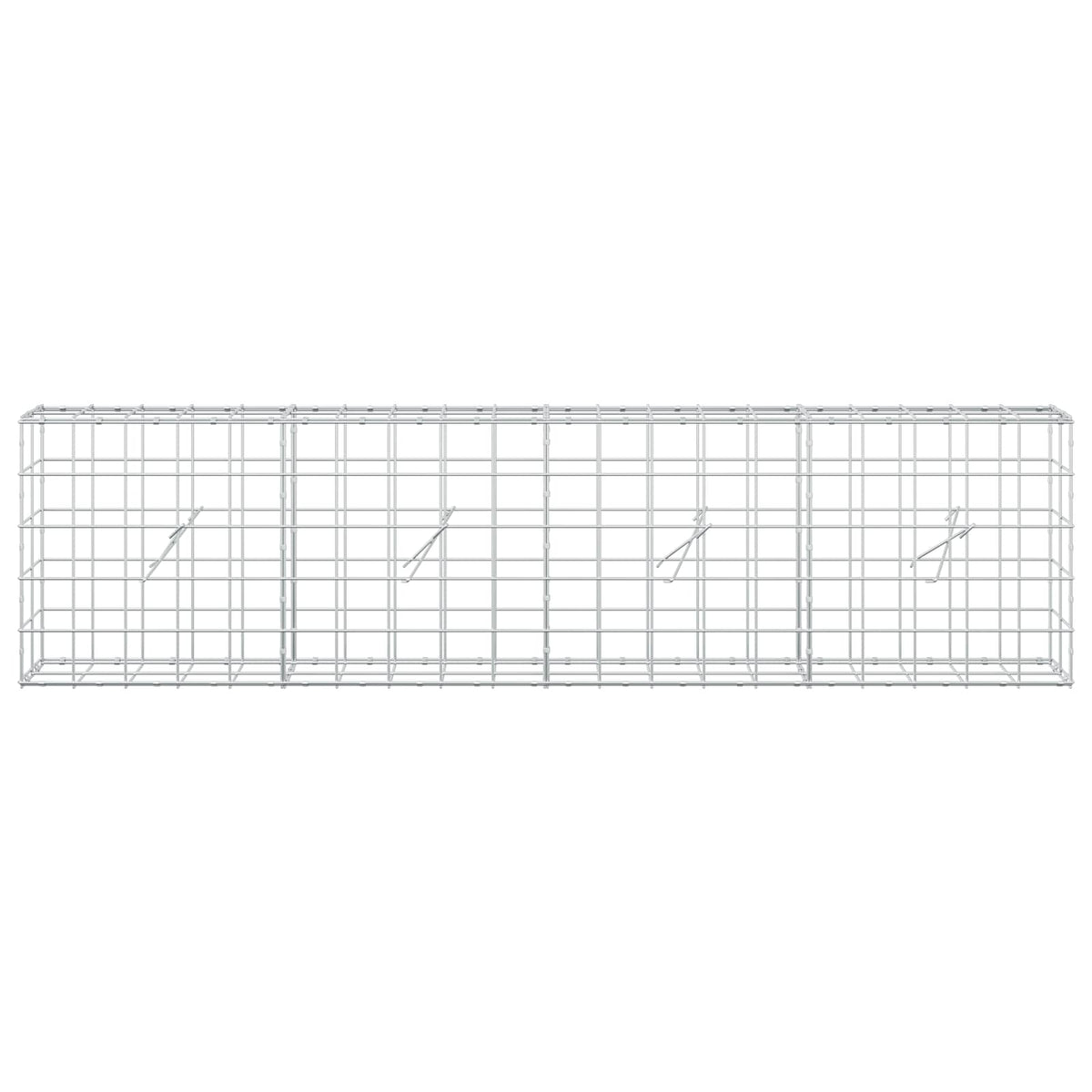 Gabion s žicom debljine 5 mm i mrežom 10x10 cm 200x20x50 cm