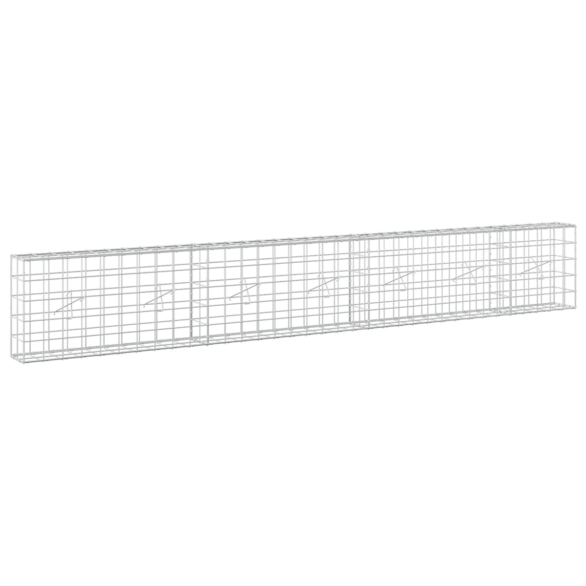 Gabion s žicom debljine 5 mm i mrežom 10x10 cm 350x20x50 cm