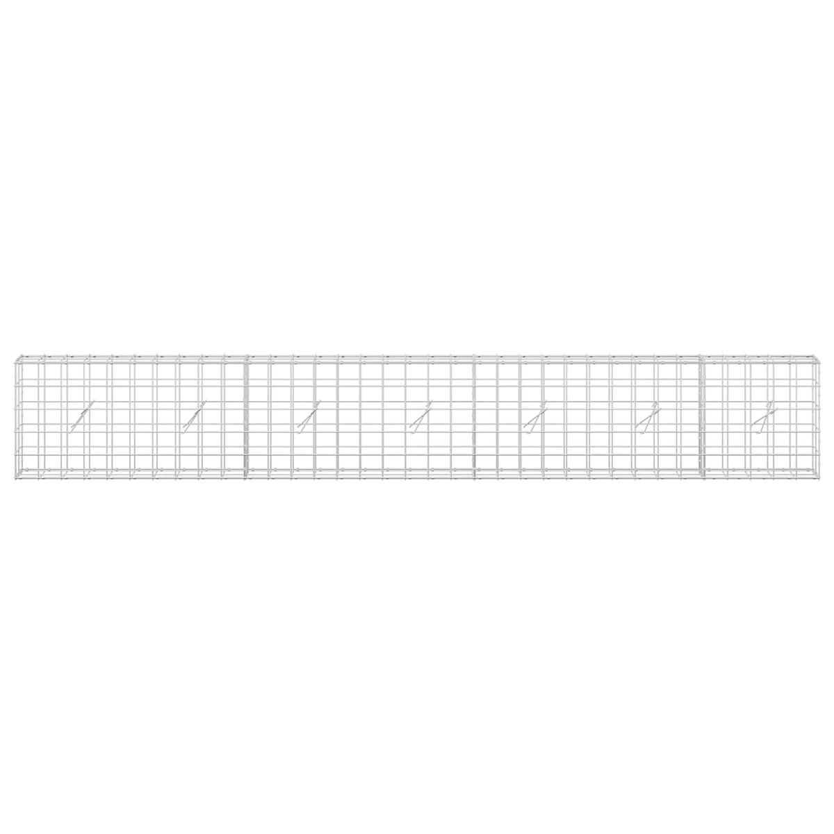 Gabion s žicom debljine 5 mm i mrežom 10x10 cm 350x20x50 cm