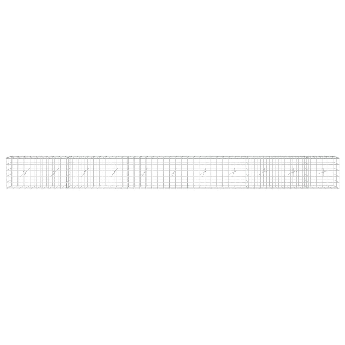 Gabion s žicom debljine 5 mm i mrežom 10x10 cm 550x20x50 cm