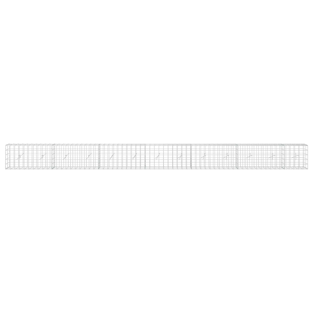 Gabion s žicom debljine 5 mm i mrežom 10x10 cm 650x20x50 cm
