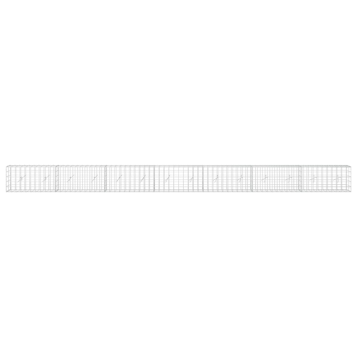 Gabion s žicom debljine 5 mm i mrežom 10x10 cm 700x20x50 cm