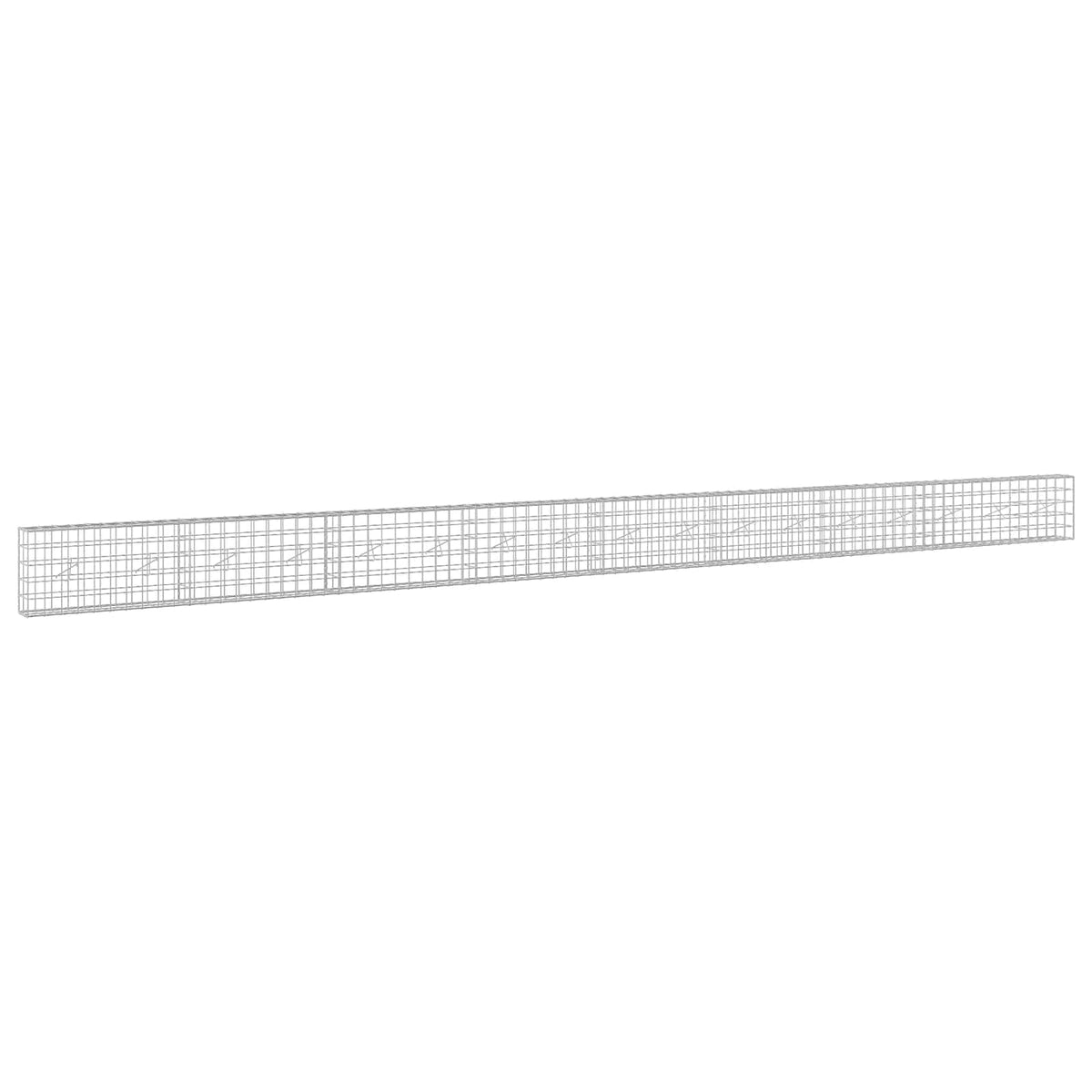 Gabion s žicom debljine 5 mm i mrežom 10x10 cm 850x20x50 cm