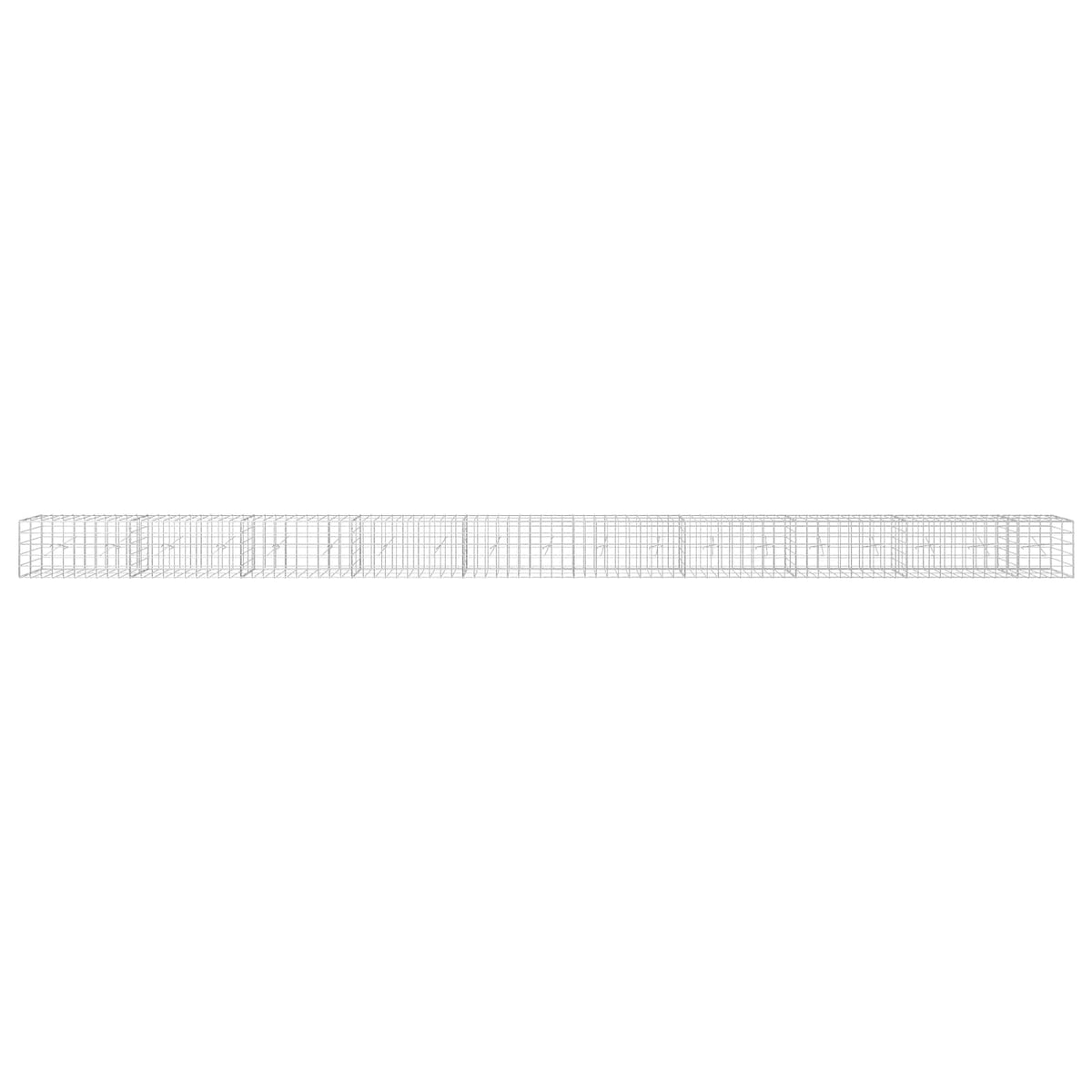 Gabion s žicom debljine 5 mm i mrežom 10x10 cm 950x20x50 cm