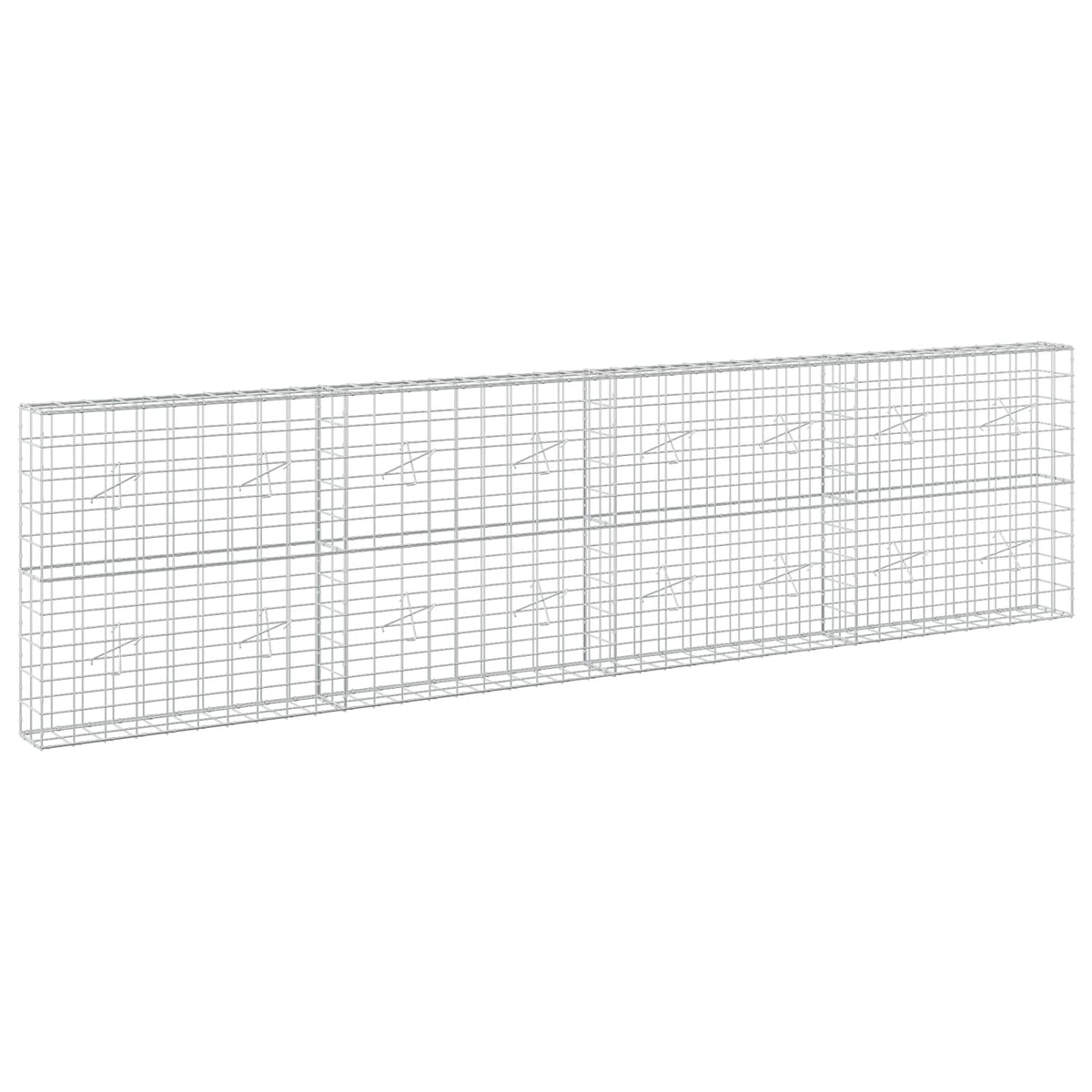 Gabion s žicom debljine 5 mm i mrežom 10x10 cm 400x20x100 cm