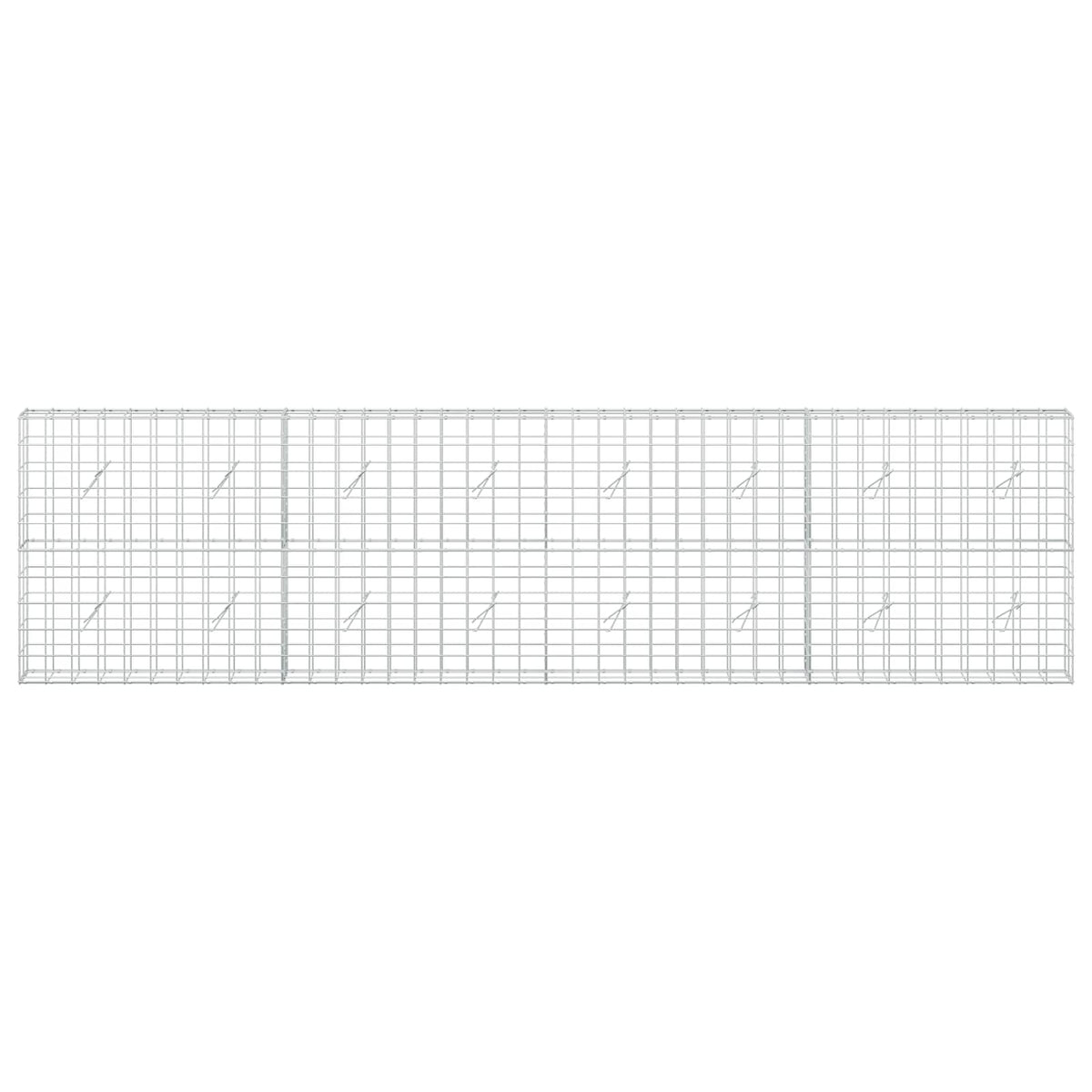 Gabion s žicom debljine 5 mm i mrežom 10x10 cm 400x20x100 cm