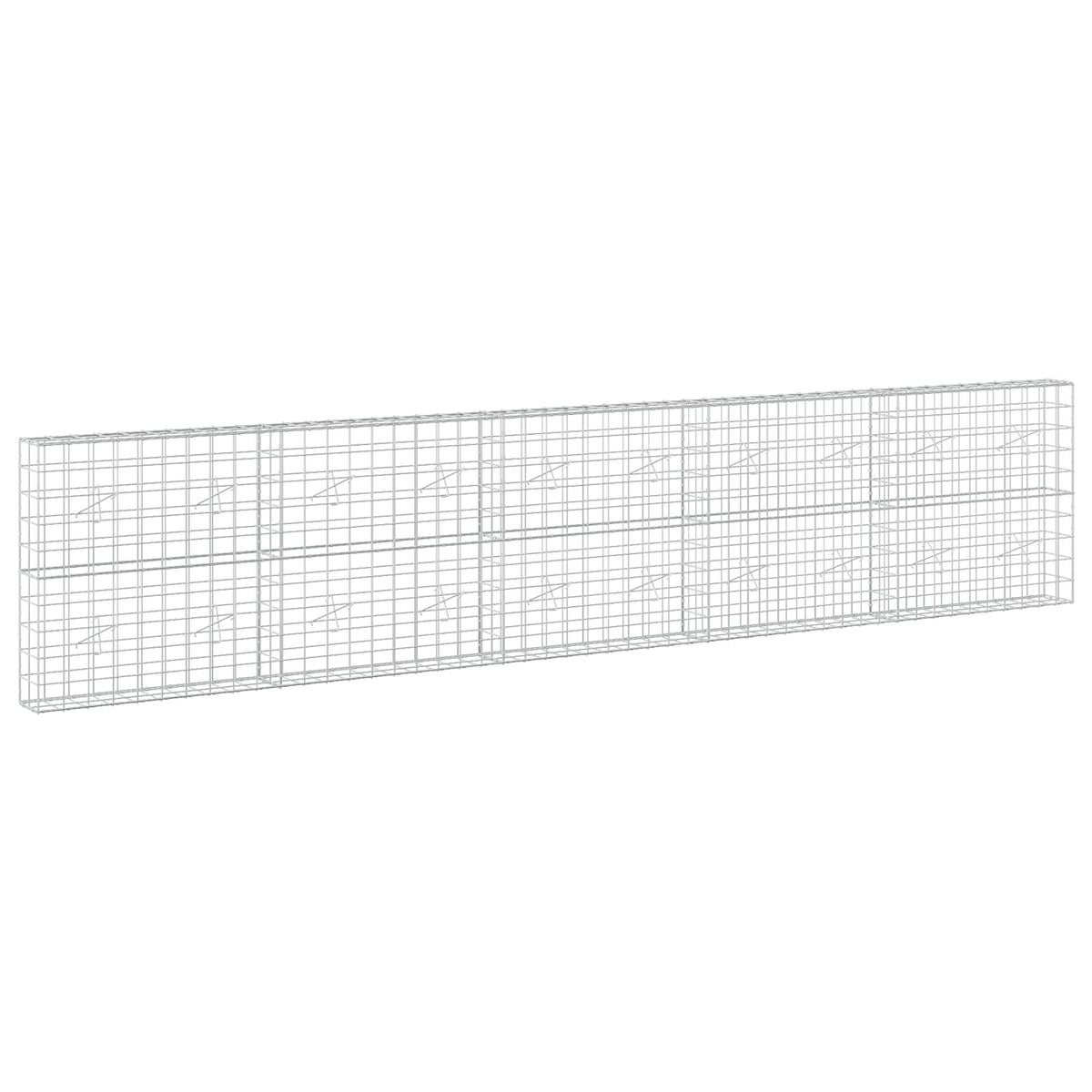 Gabion s žicom debljine 5 mm i mrežom 10x10 cm 500x20x100 cm