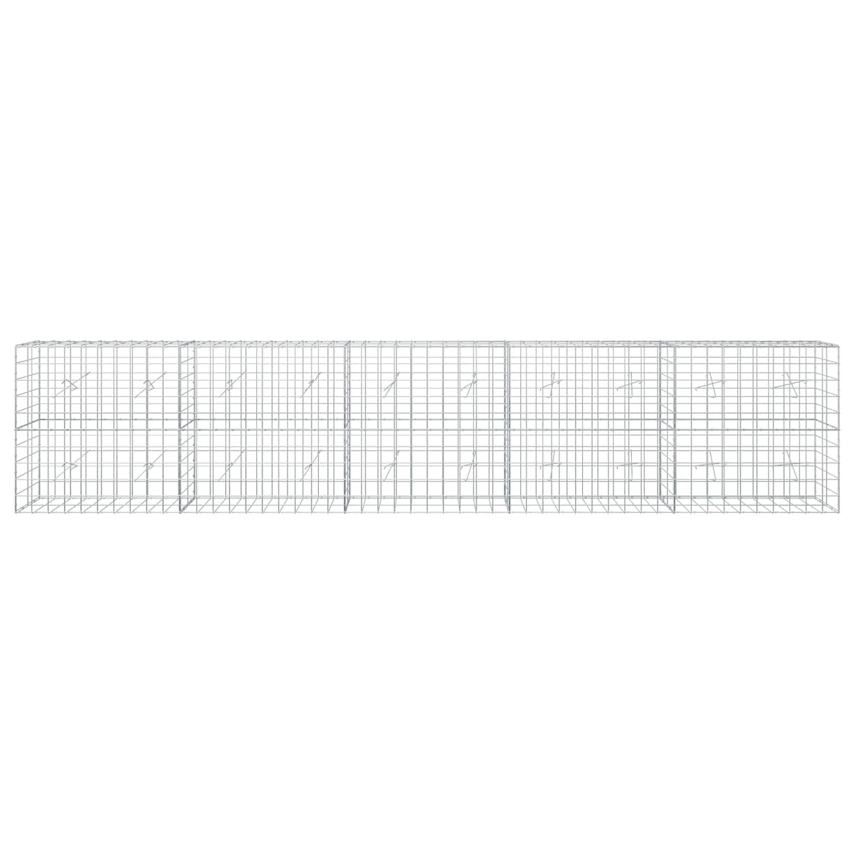 Gabion s žicom debljine 5 mm i mrežom 10x10 cm 500x20x100 cm