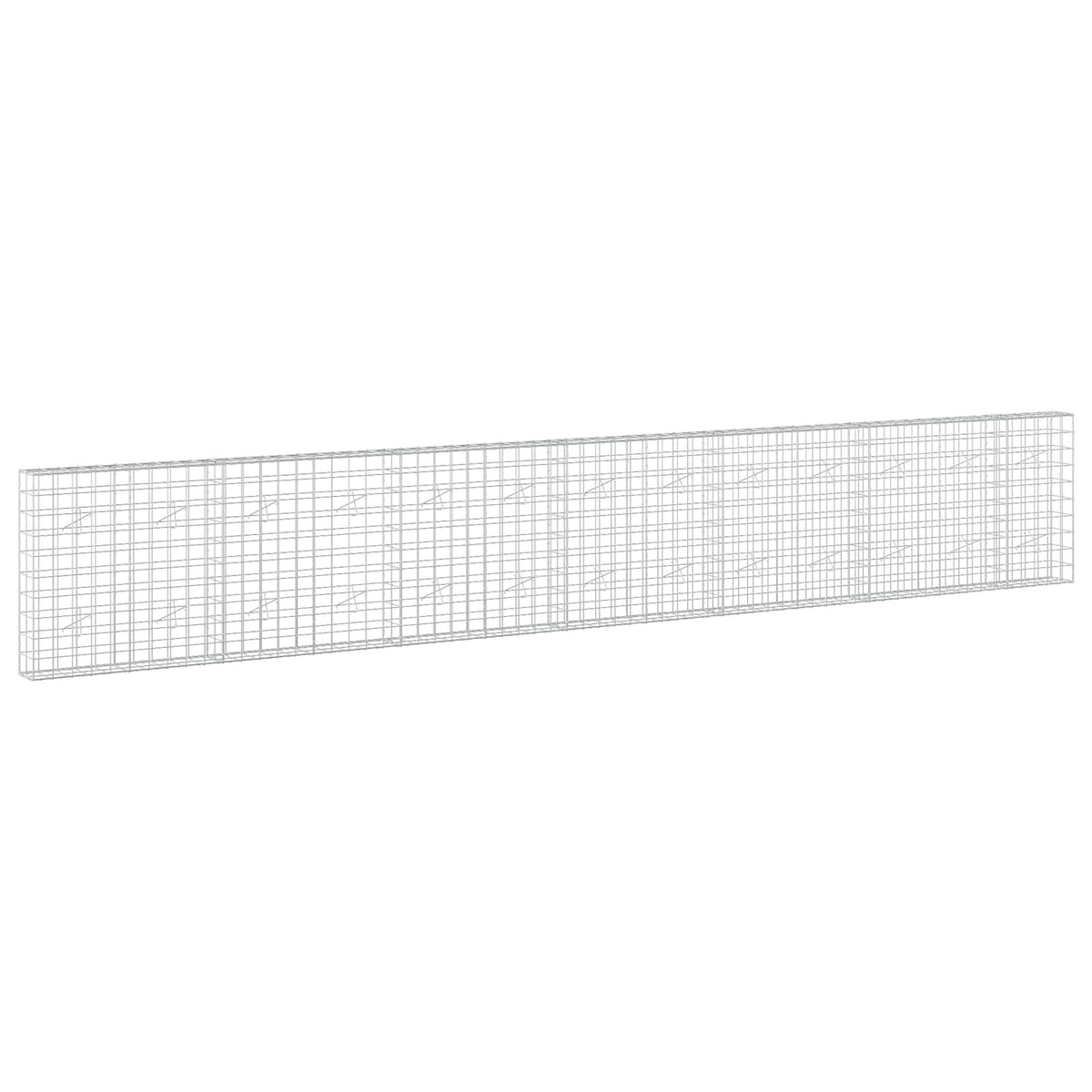 Gabion s žicom debljine 5 mm i mrežom 10x10 cm 650x20x100 cm