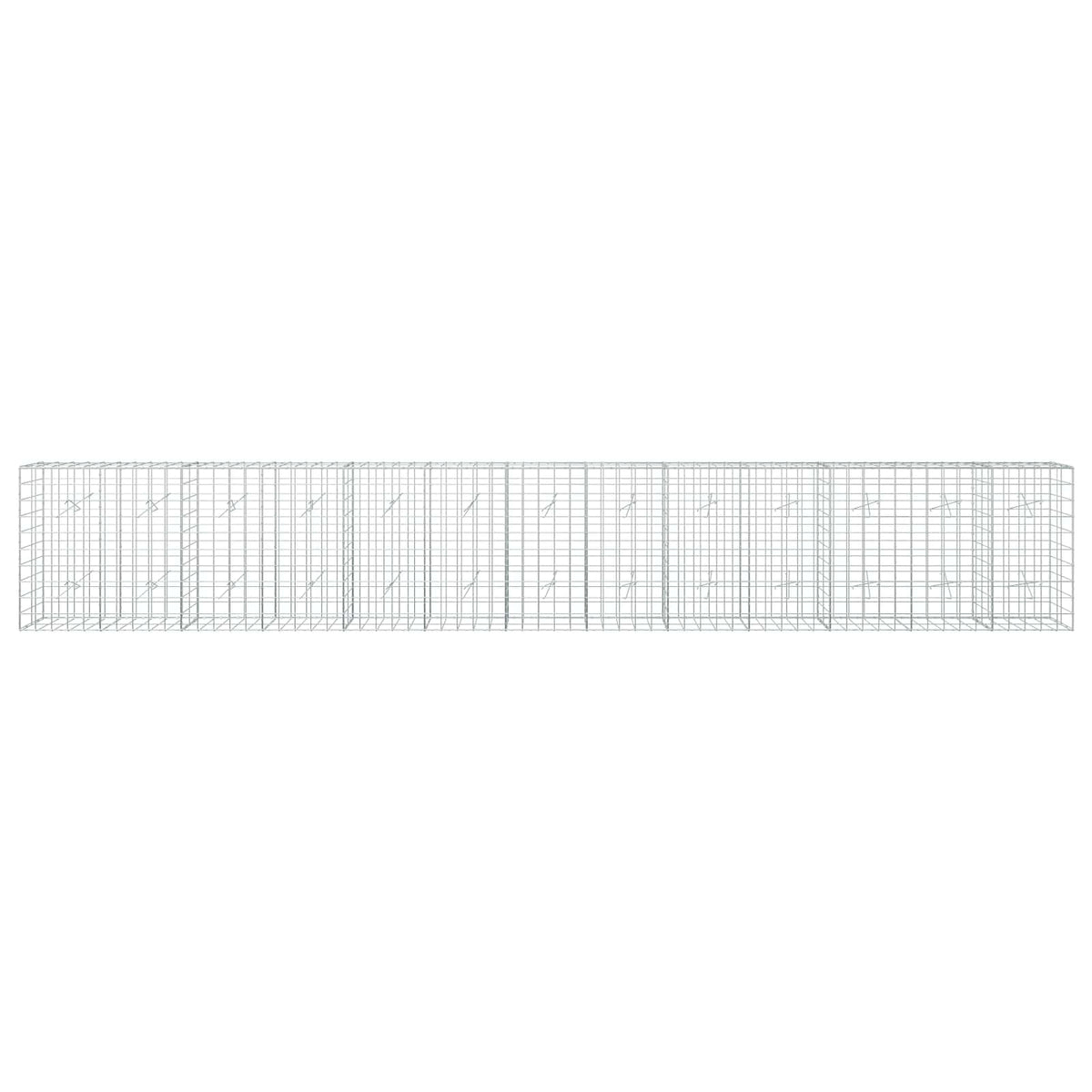 Gabion s žicom debljine 5 mm i mrežom 10x10 cm 650x20x100 cm