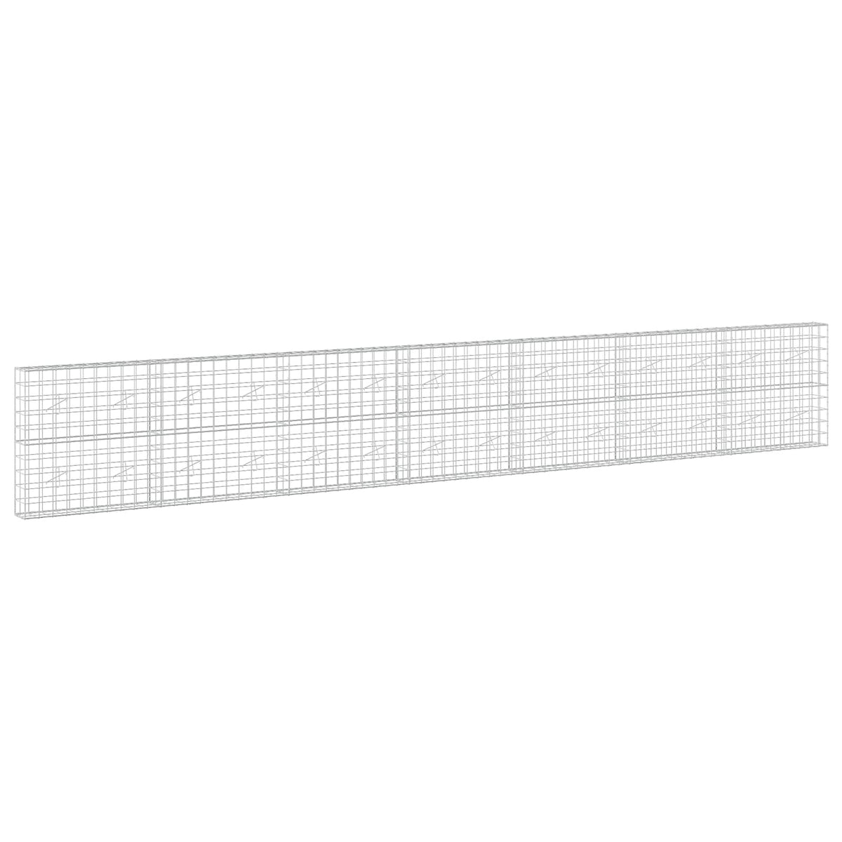Gabion s žicom debljine 5 mm i mrežom 10x10 cm 700x20x100 cm